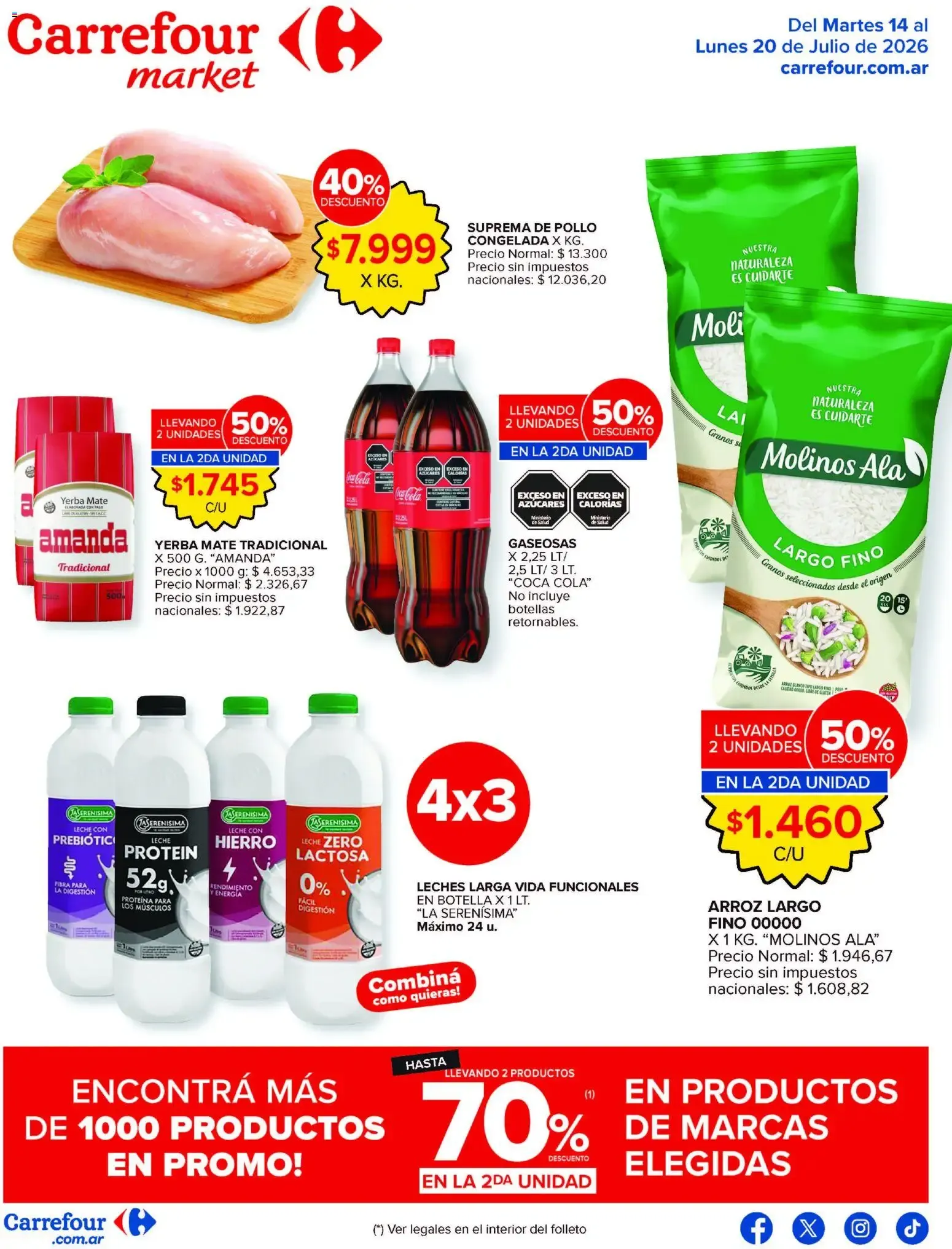 Ofertas de Carrefour Market catálogo del 14/07/2026 - 20/07/2026 14 de julio al 20 de julio 2026 - Página 1 del catálogo