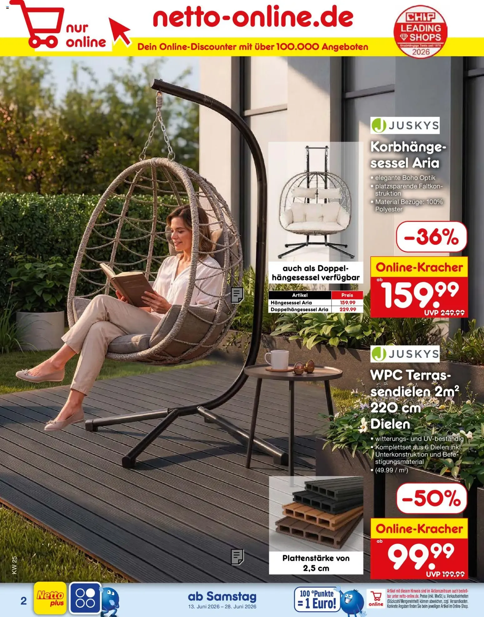 Netto Marken-Discount Online-Sonderangebote (ab 13.06.2026) » Angebote von 13. Juni bis 28. Juni 2026 - Prospekt seite 2