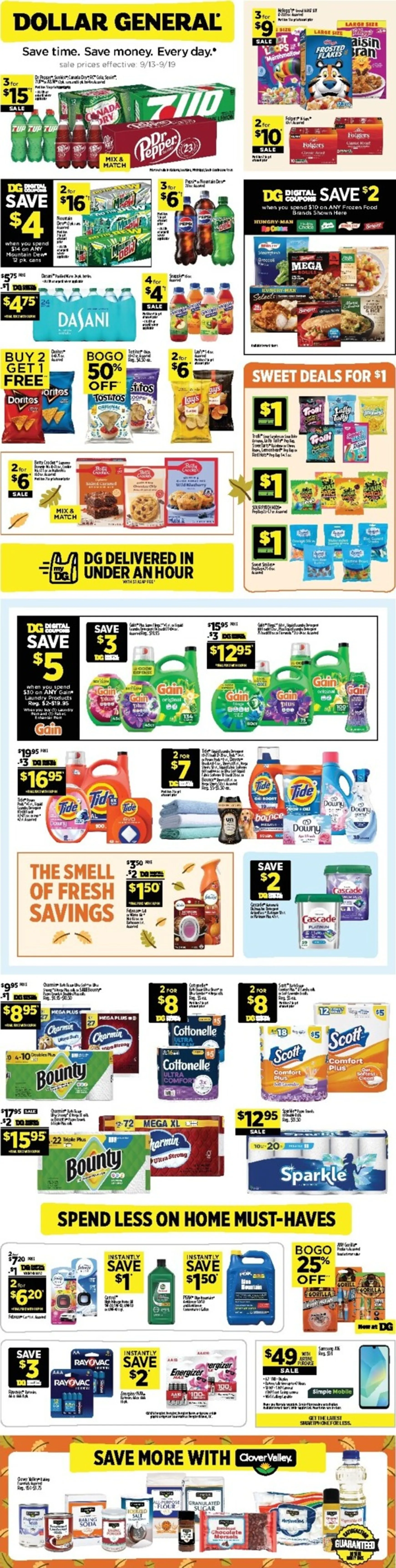 Current Dollar General leaflet valid from Sunday 09/13/2026 to Saturday 09/19/2026
