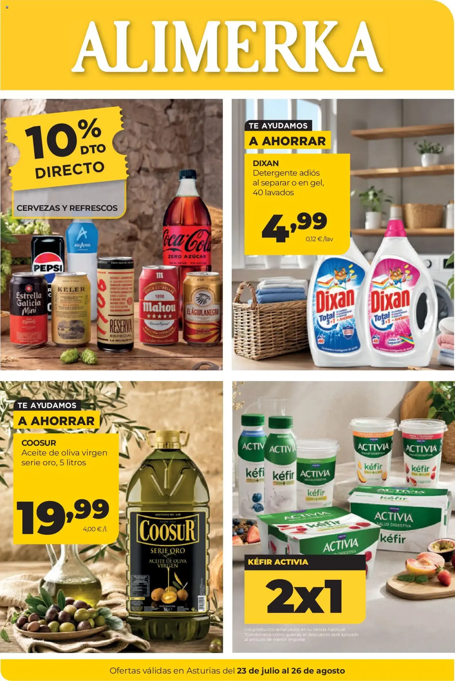 Catálogo de Alimerka folleto Asturias del 23/07/2026 | Catálogo 23 de julio al 26 de agosto 2026 - Página 1