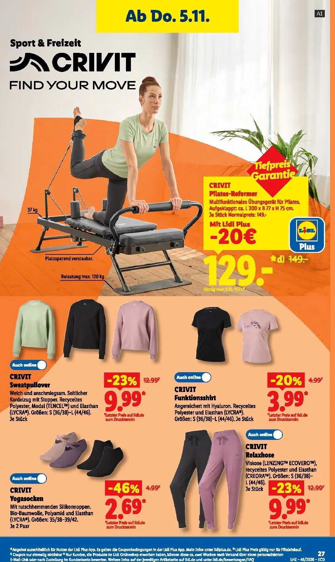 Lidl Sparen beim Preisführer von 2. November bis 7. November 2026 - Prospekt seite 44