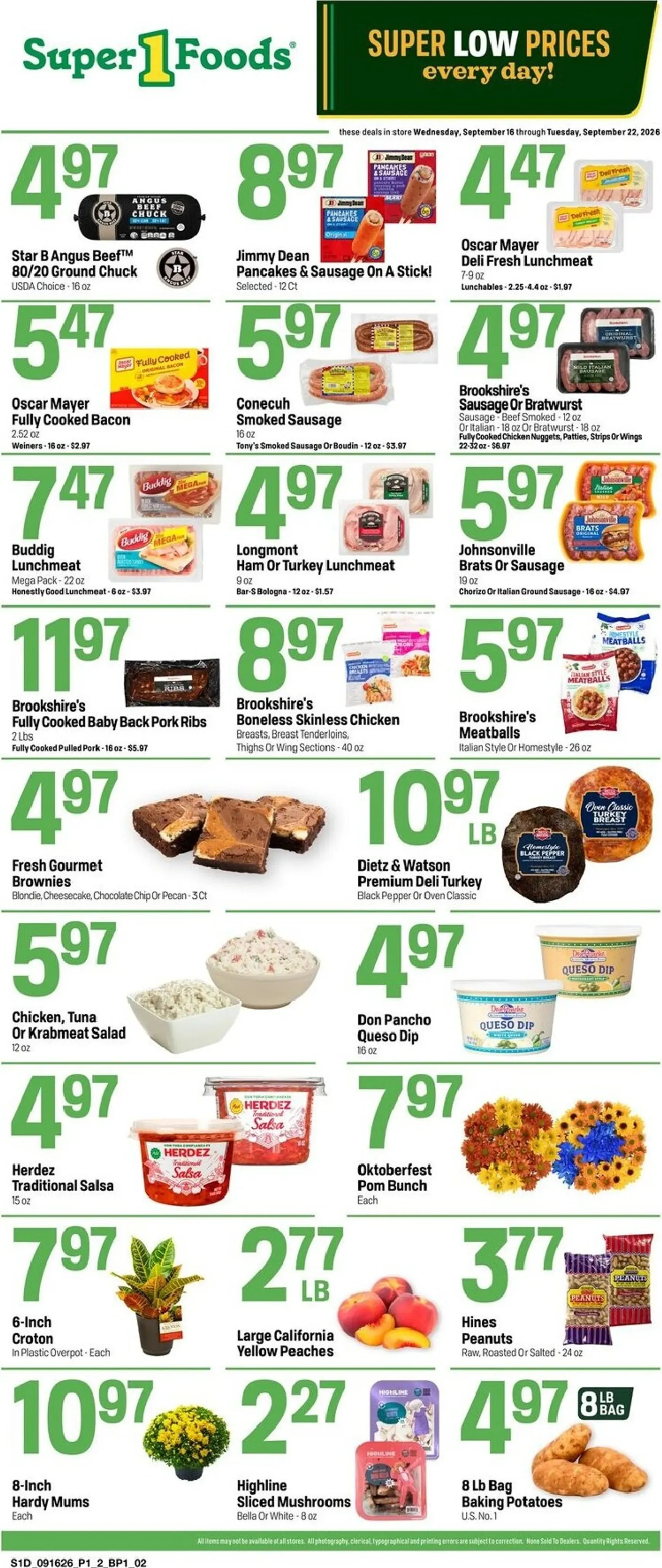 Weekly ad Current Super 1 Foods - Hot Sheet leaflet valid from Wednesday 09/16/2026 to Tuesday 09/22/2026 from September 16 to September 22 2026 - Page 3