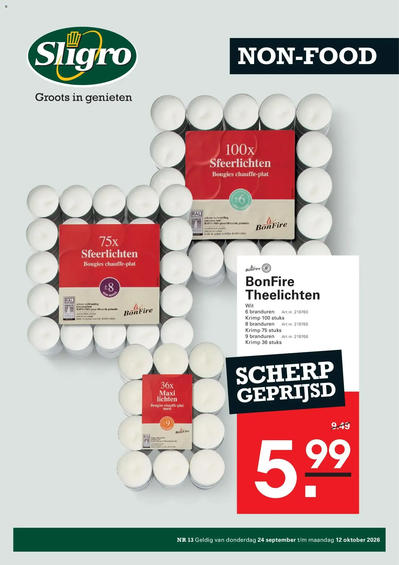 Sligro folder vanaf 24-09-2026 || NIEUWE van 24 september tot 12 oktober 2026 - Folder pagina 1