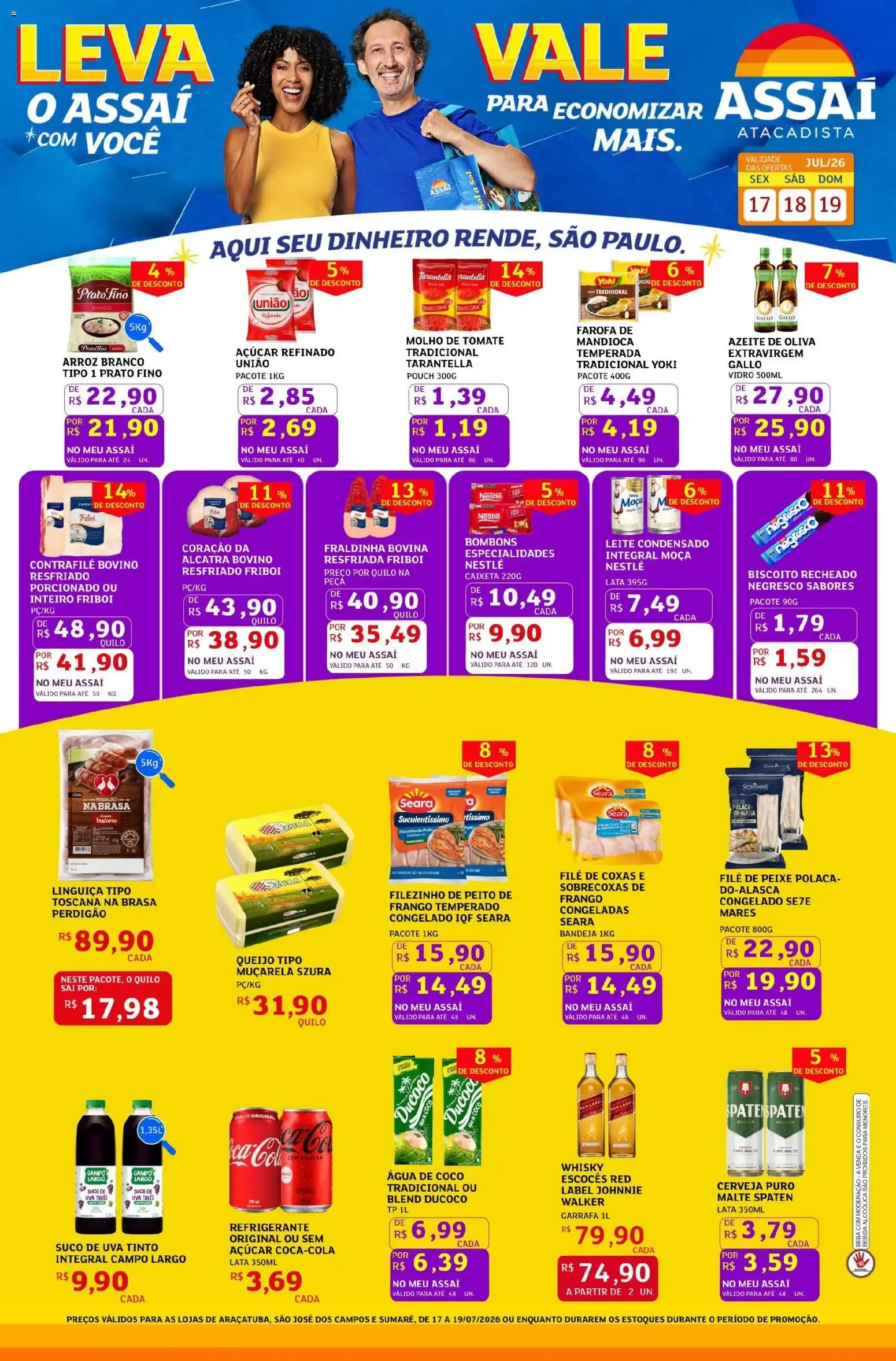 Encarte de Assaí Atacadista ofertas - SP de 17/07/2026 | Promoções Online 17 de julho até 19 de julho 2026 - Pagina 1