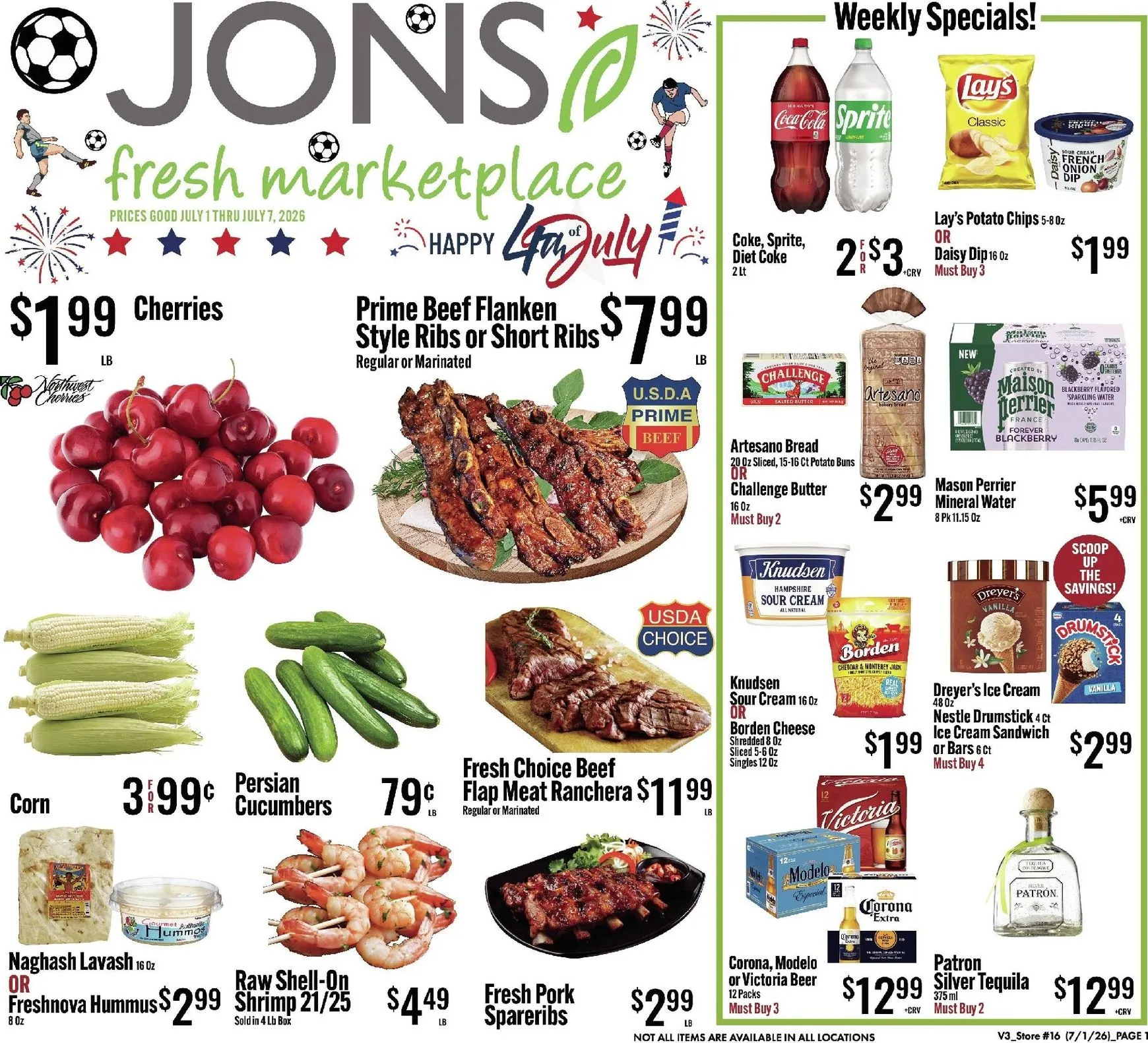 Weekly ad Current Jons leaflet valid from Wednesday 07/01/2026 to Tuesday 07/07/2026 from July 1 to July 7 2026 - Page 1