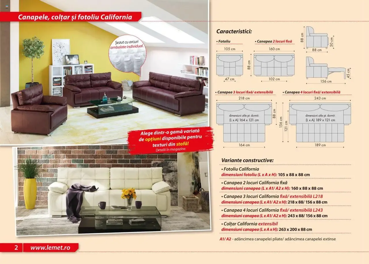 Catalog LEMS Canapele lemssofa collection - Colţar extensibil KIEV de la 17 noiembrie până la 31 ianuarie 2027 - Revista Pagina 2