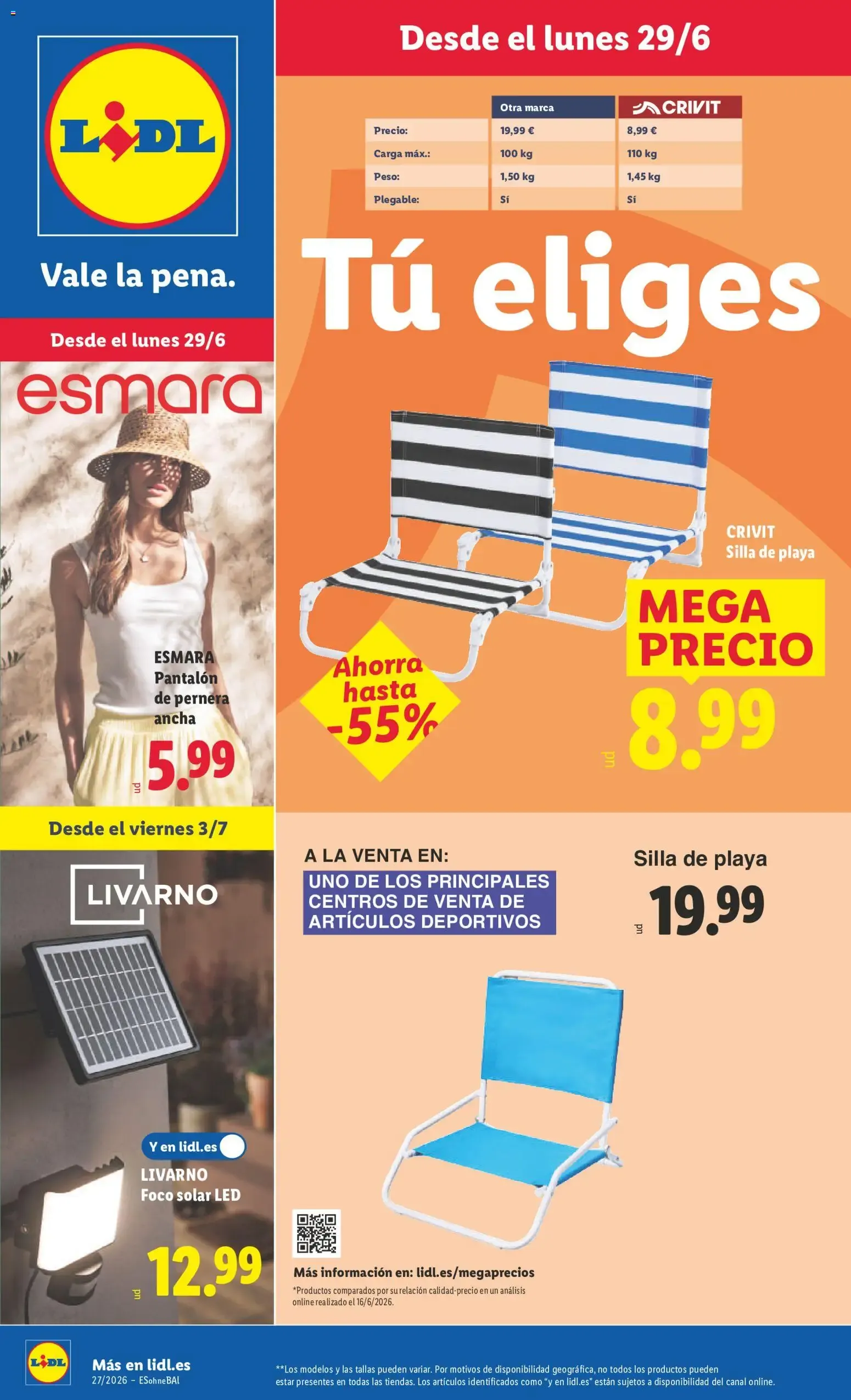 Catálogo de Lidl Tú Eliges 29 de junio al 5 de julio 2026 - Página 1