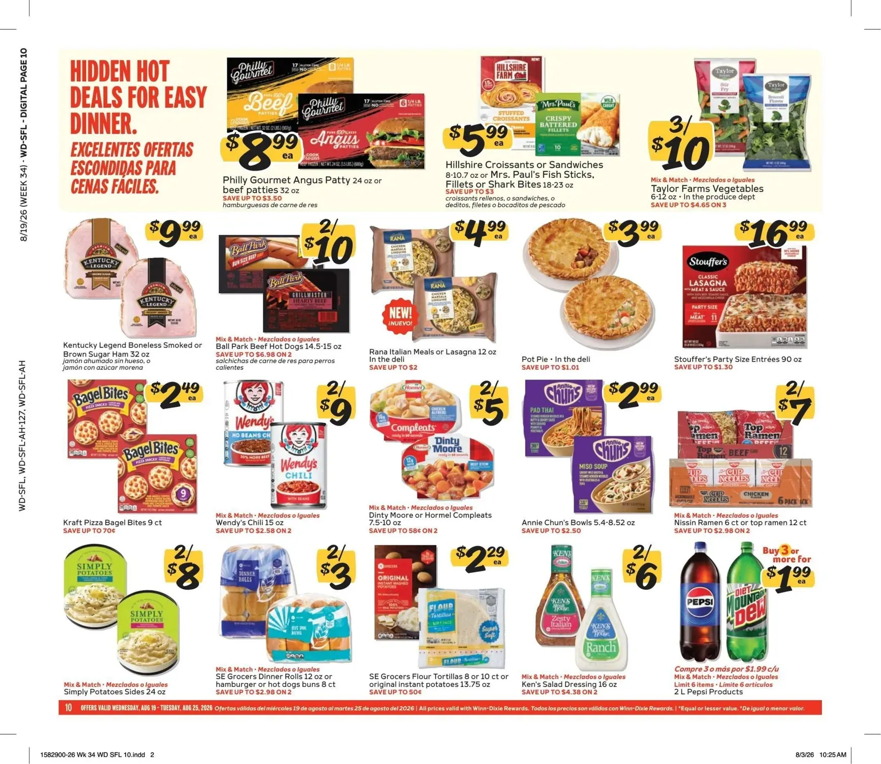 Weekly promotion Current Winn-Dixie leaflet valid from Wednesday 08/19/2026 to Tuesday 08/25/2026 spanning from August 19 to August 25 2026 - Page 10 for Catalogue 365
