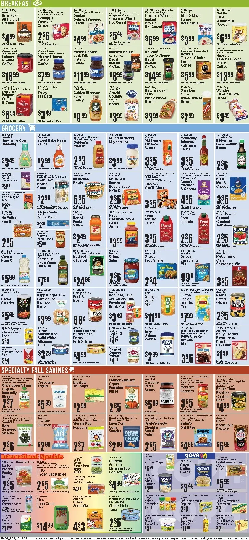 Weekly promotion Current Food Universe leaflet valid from Friday 10/16/2026 to Thursday 10/22/2026 spanning from October 16 to October 22 2026 - Page 6 for Catalogue 365
