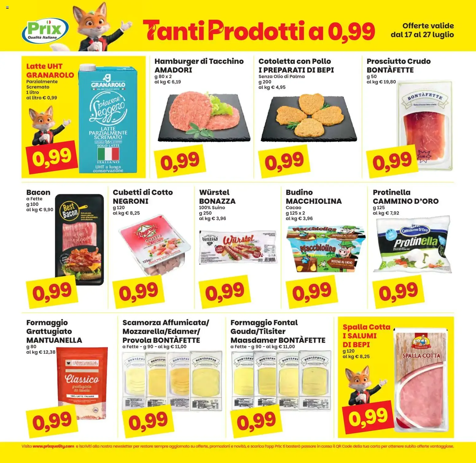 Volantino Prix: Tanti prodotti a 0,99€ y descuentos da 17 luglio a 27 luglio di 2026 - Pagina del volantino 3