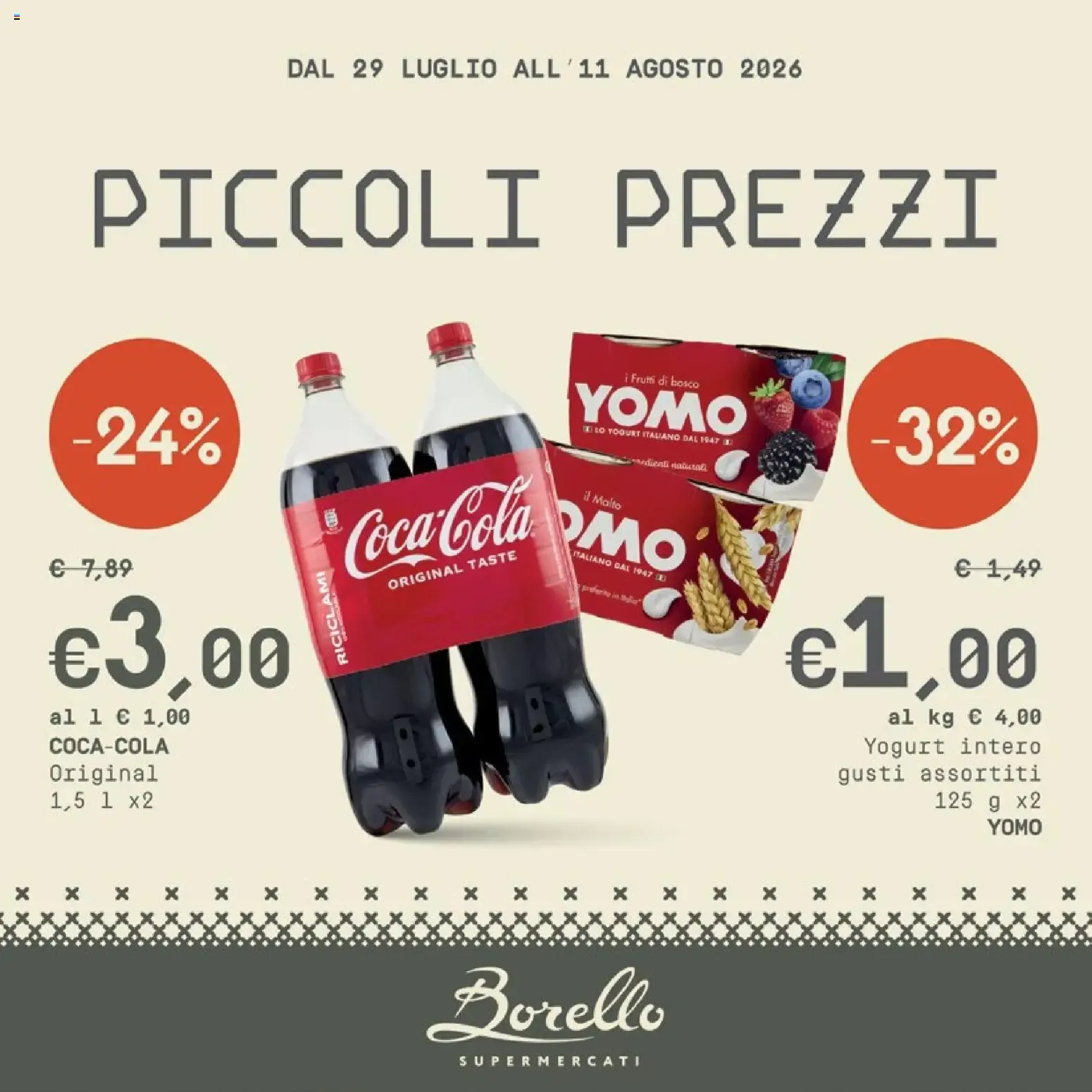 Borello Supermercati volantino dal 29/07/2026 - online Offerte