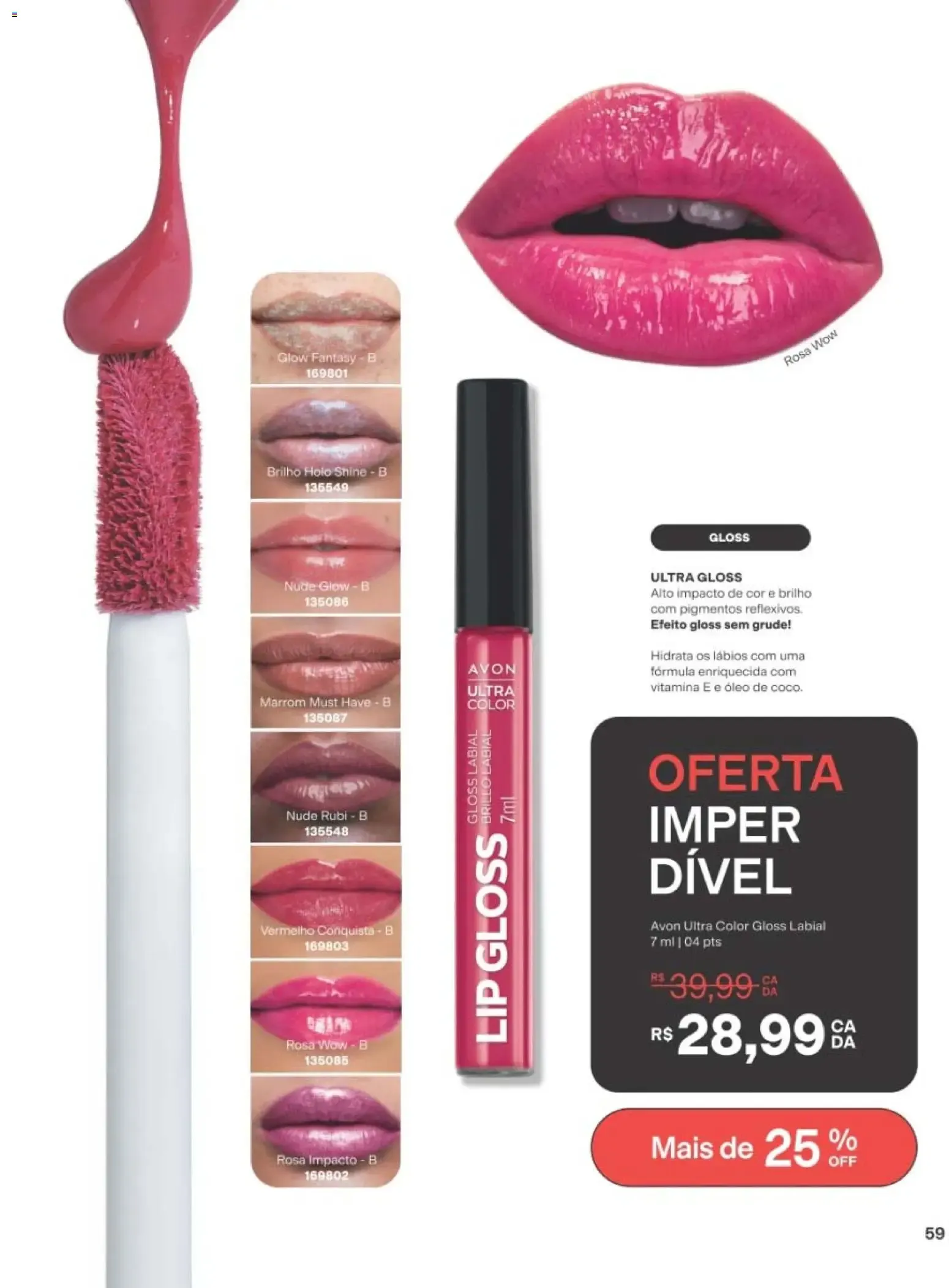 Encarte de Revista Avon folheto - Campanha 13 de 10/08/2026 | Promoção Online 10 de agosto até 31 de agosto 2026 - Pagina 59