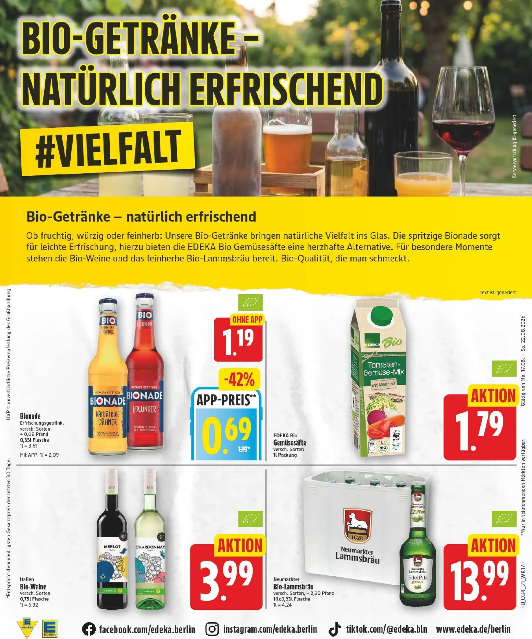 Edeka Prospekt nächste Woche – von Montag 17.08.2026 bis Samstag 22.08.2026 von 17. August bis 22. August 2026 - Prospekt seite 21