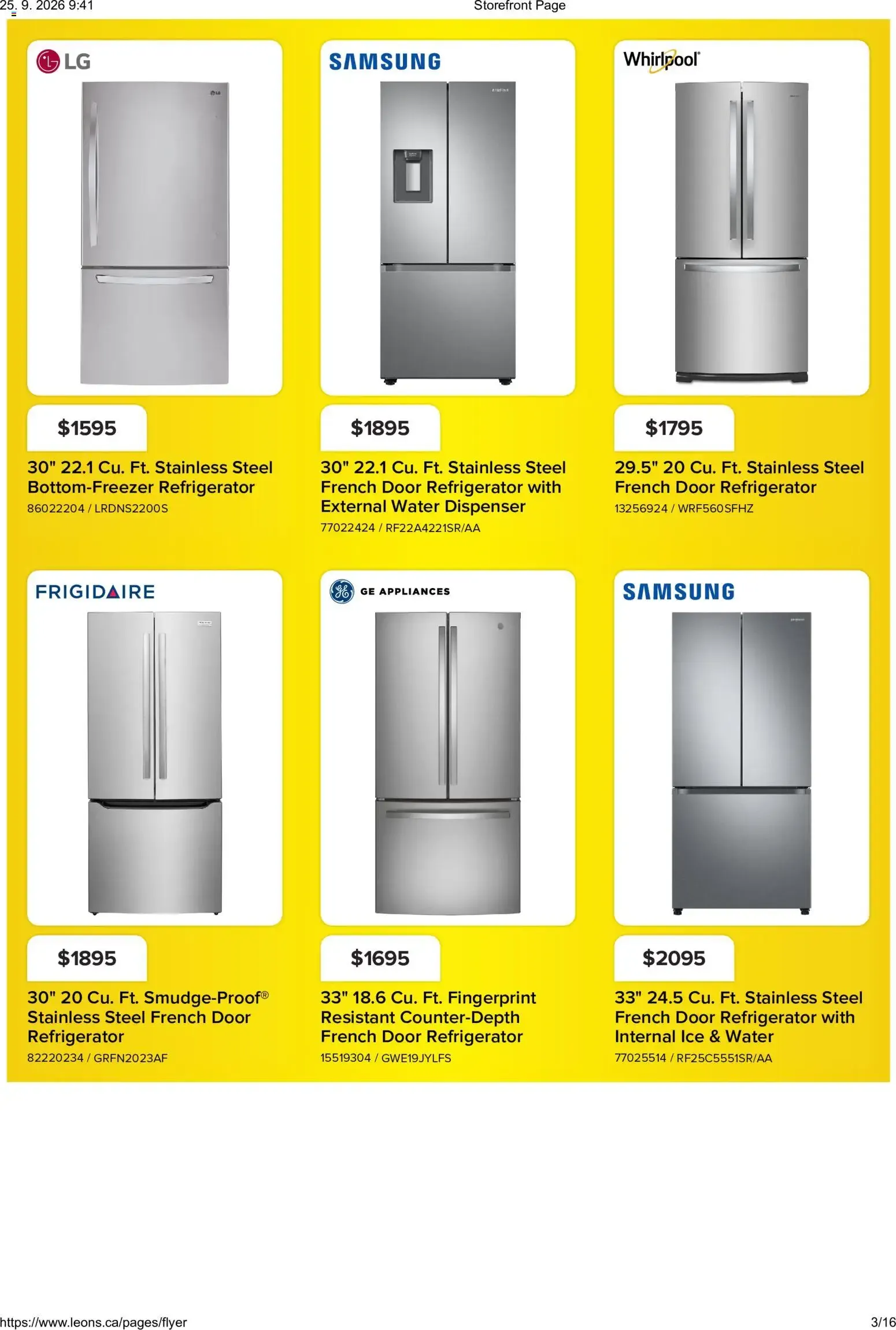Leon's flyer - BBFL Appliances from Sep 24, 2026 > weekly specials & deals from September 24 to September 30 2026 - flyer page 3