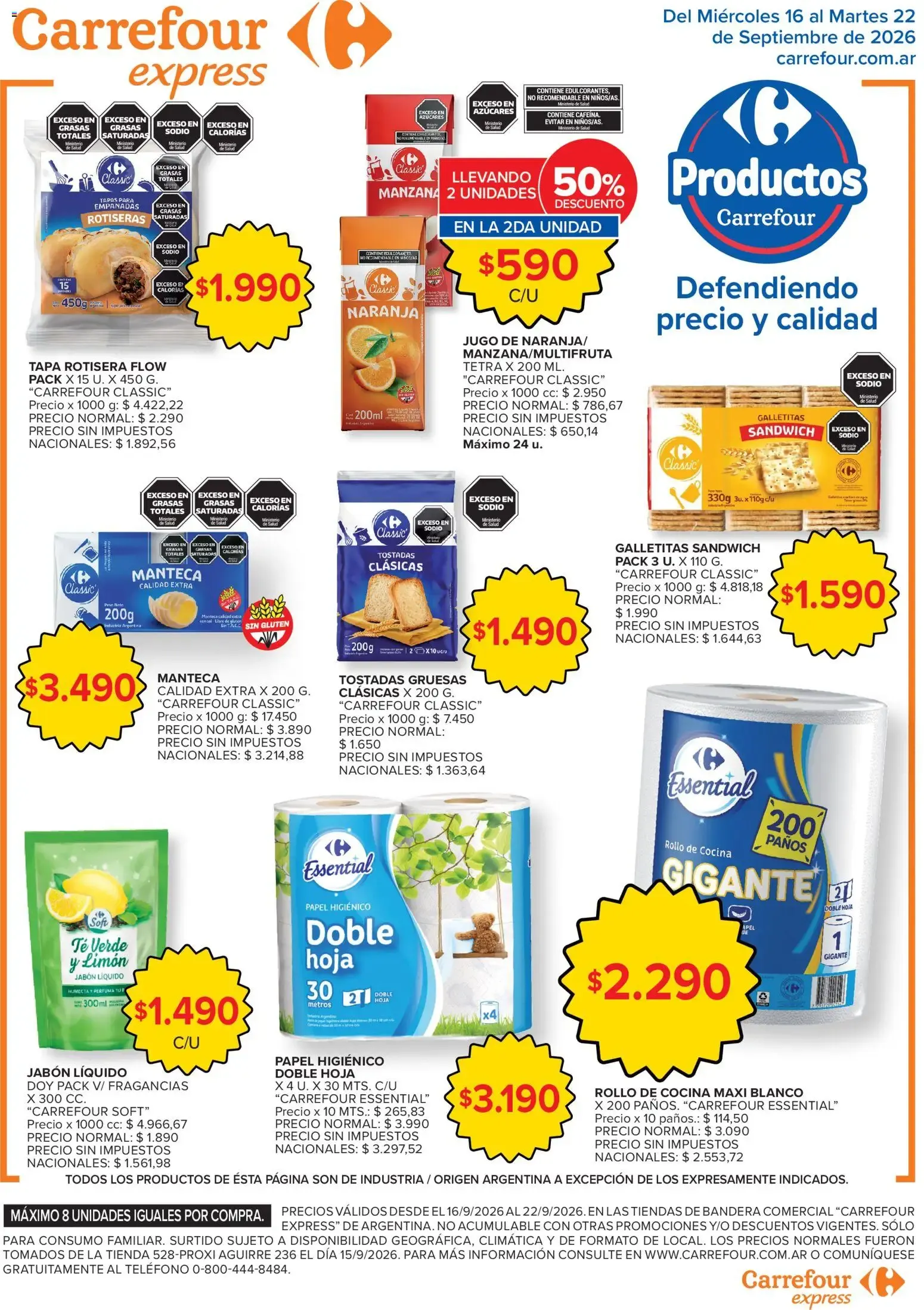 Ofertas de Carrefour Express catálogo del 16/09/2026 - 22/09/2026 16 de septiembre al 22 de septiembre 2026 - Página 4 del catálogo