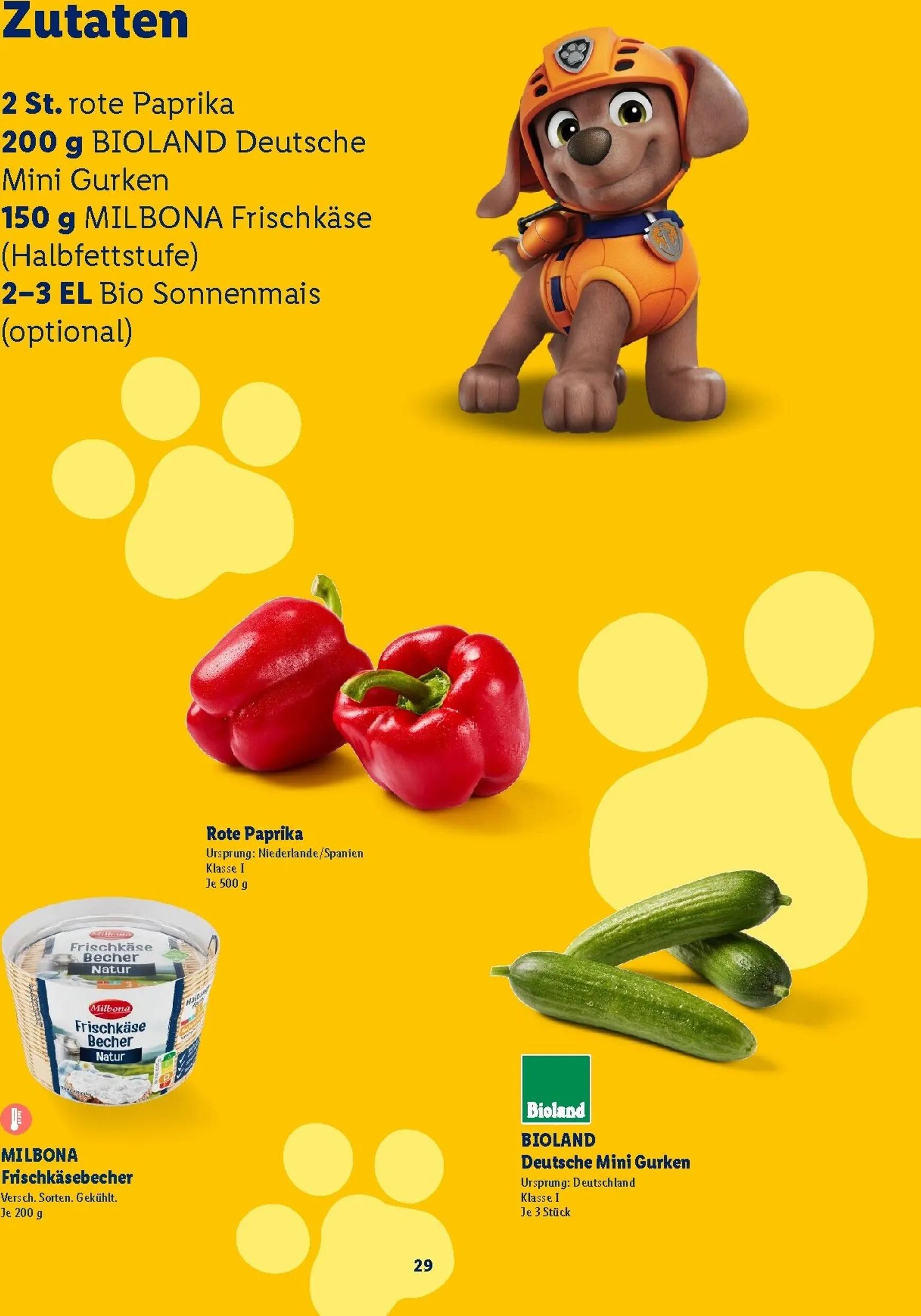Lidl - Paw Patrol Rezeptheft Prospekt – von Montag 20.07.2026 bis Sonntag 23.08.2026 von 20. Juli bis 23. August 2026 - Prospekt seite 29