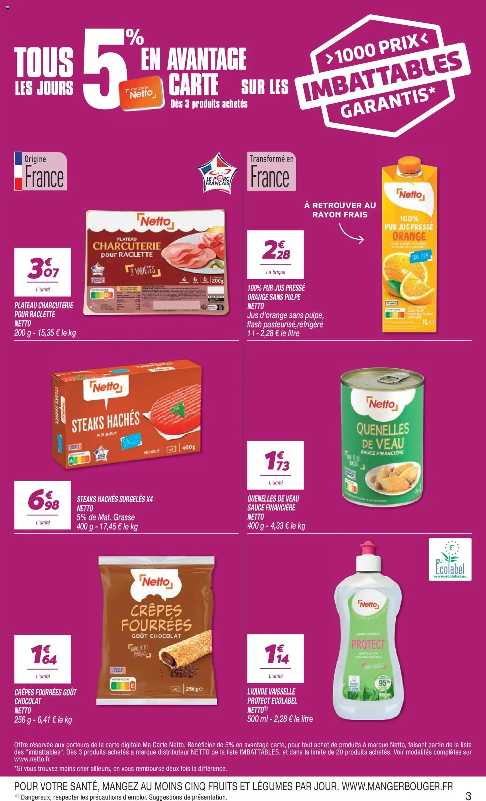 Netto: 100% Reembolso en todas las confiterías Netto du 20 octobre au 26 octobre 2026 - Catalogue page 3