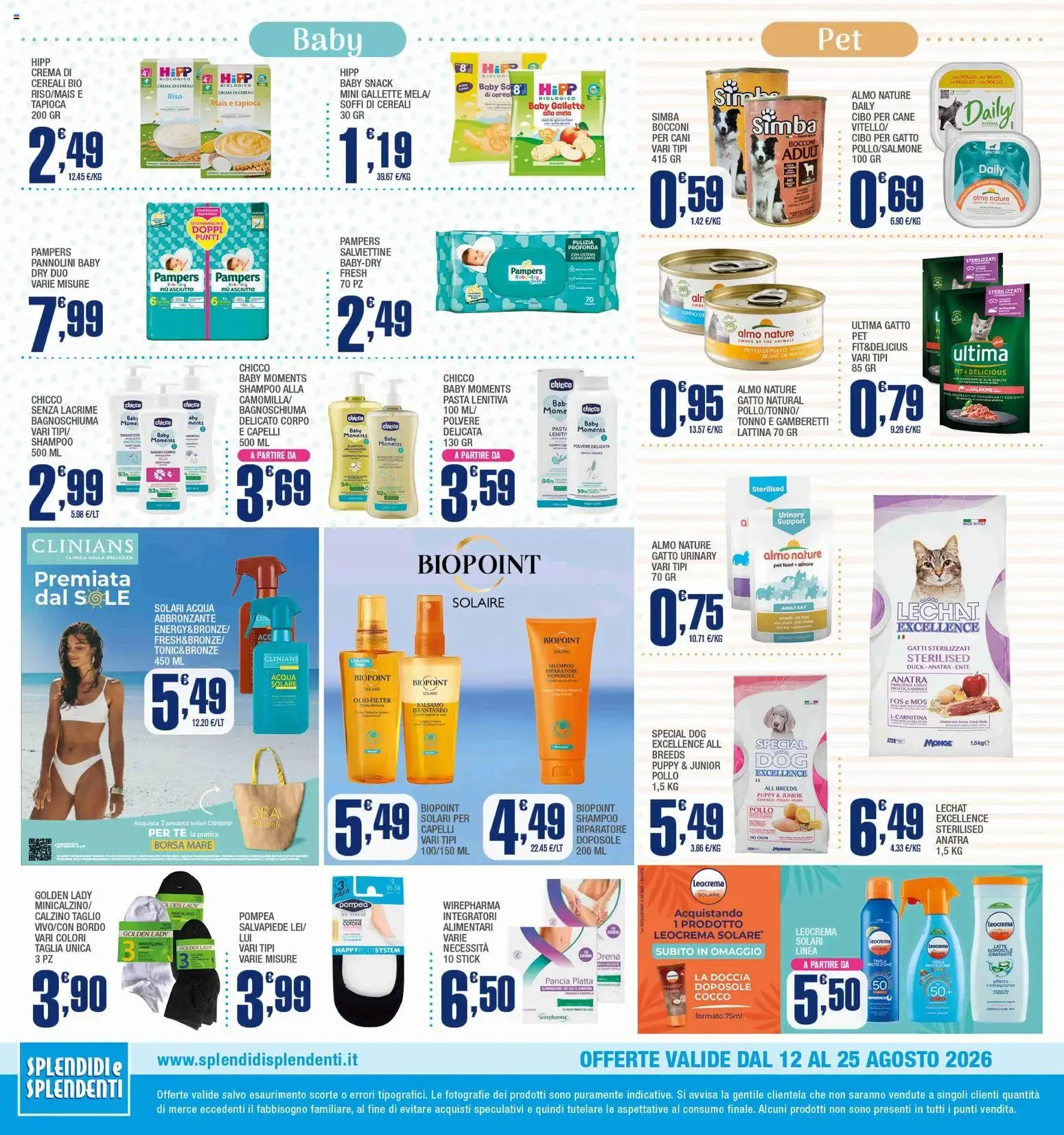 Splendidi e Splendenti volantino dal 12/08/2026 - online Offerte da 12 agosto a 25 agosto di 2026 - Pagina del volantino 12