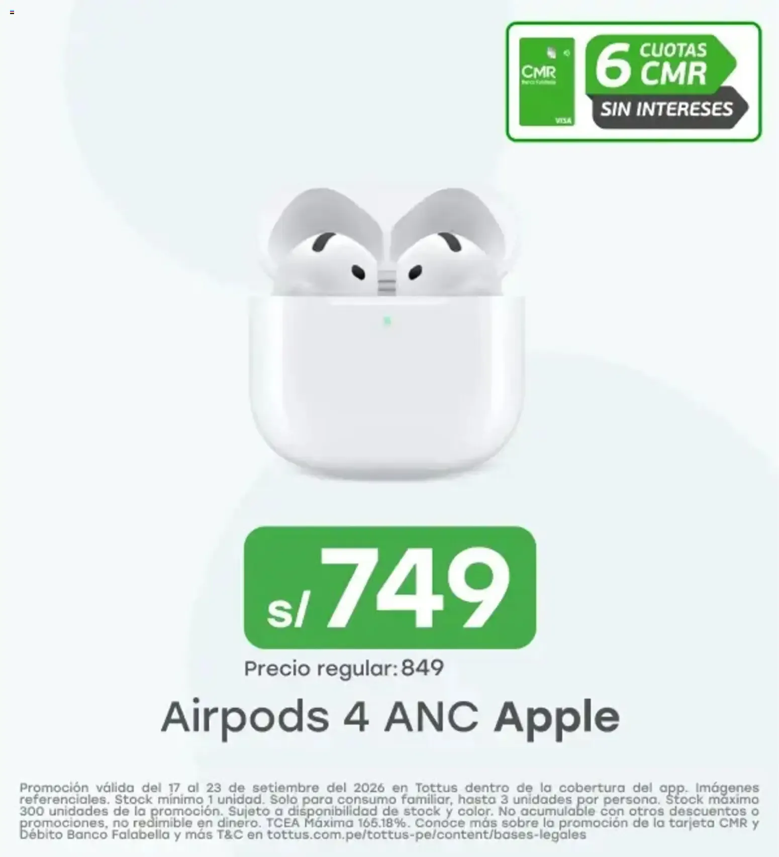 Catalogo de Airpods 4 ANC Apple 17 de setiembre al 23 de setiembre 2026 - Pag 1