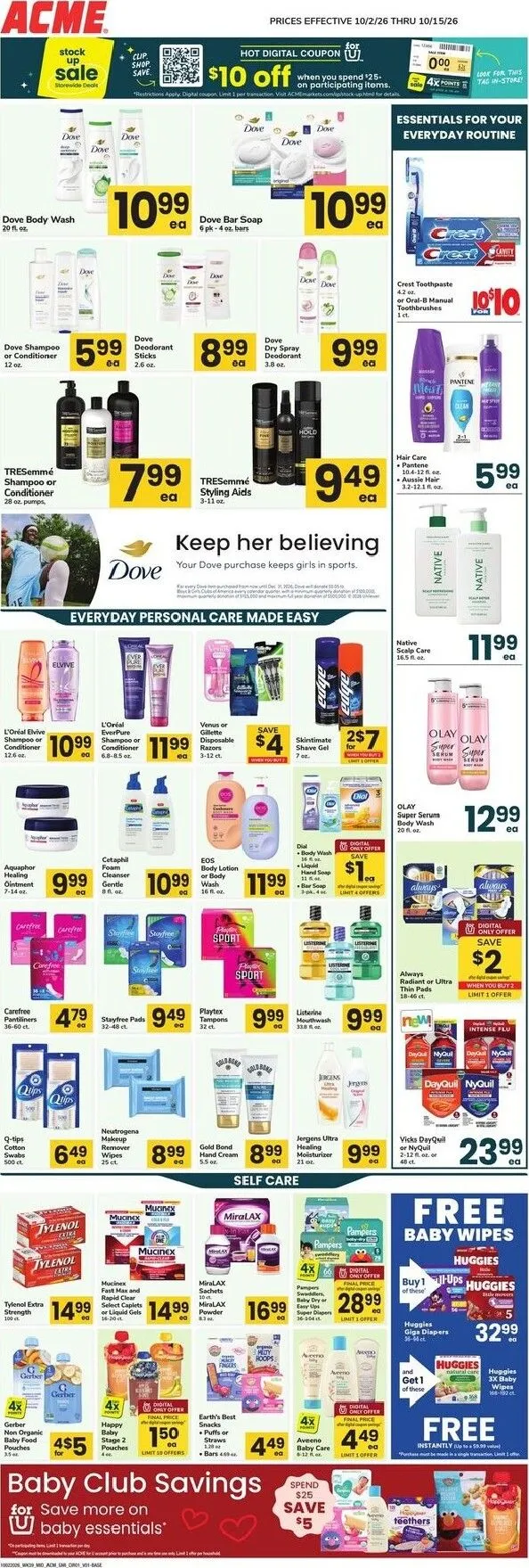 Weekly ad Current ACME - Hot Deals leaflet valid from Friday 10/02/2026 to Thursday 10/15/2026 from October 2 to October 15 2026 - Page 1