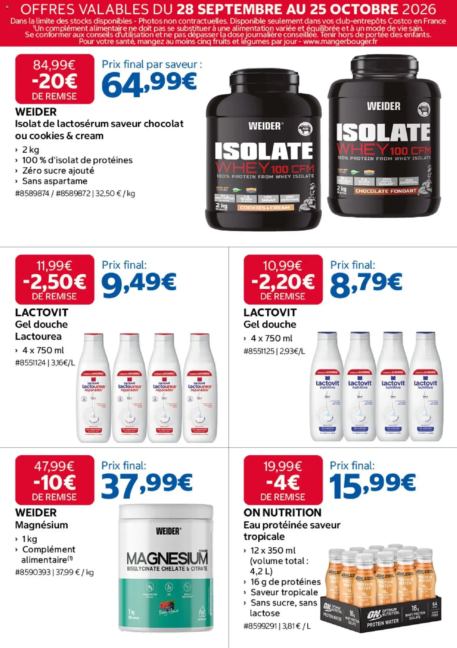 Réservé aux Membres : Plus de 1000€ de Remises Cumulées du 28 septembre au 25 octobre 2026 - Catalogue page 17