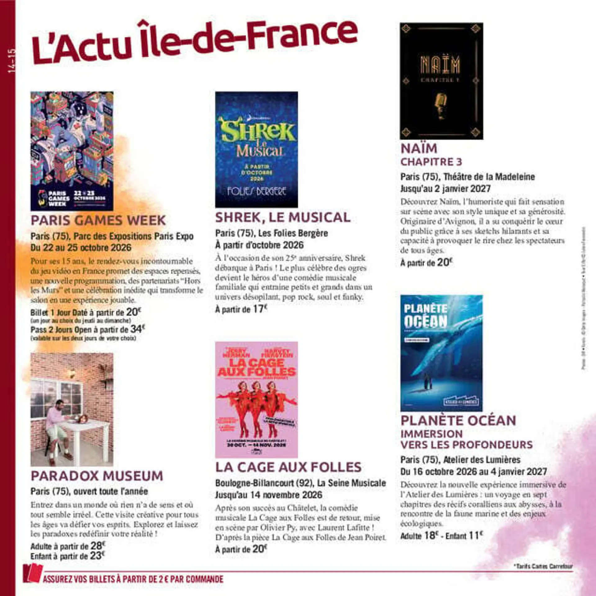 Carrefour Spectacles: Le Monde de La Reine des Neiges du 2 octobre au 7 février 2027 - Catalogue page 14