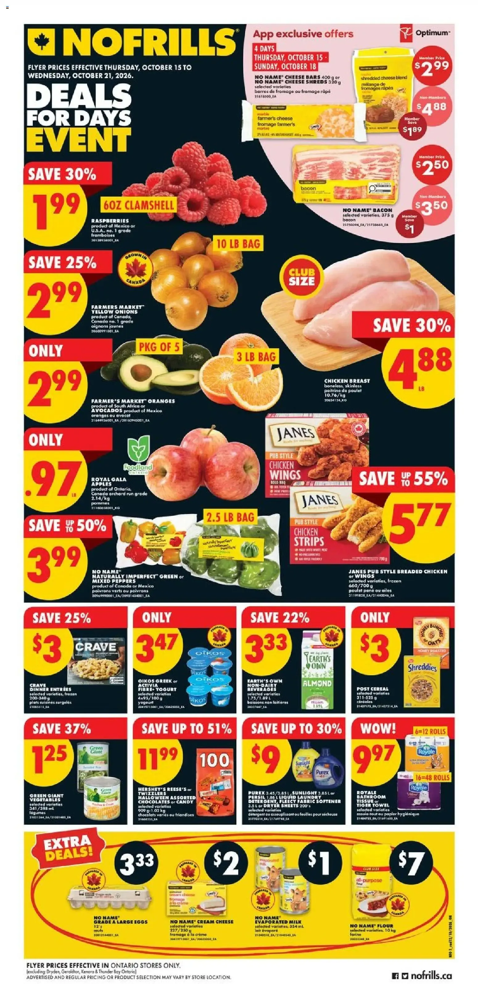 No Frills weekly flyer - ON from Oct 15, 2026 > weekly specials & deals from October 15 to October 21 2026 - flyer page 1