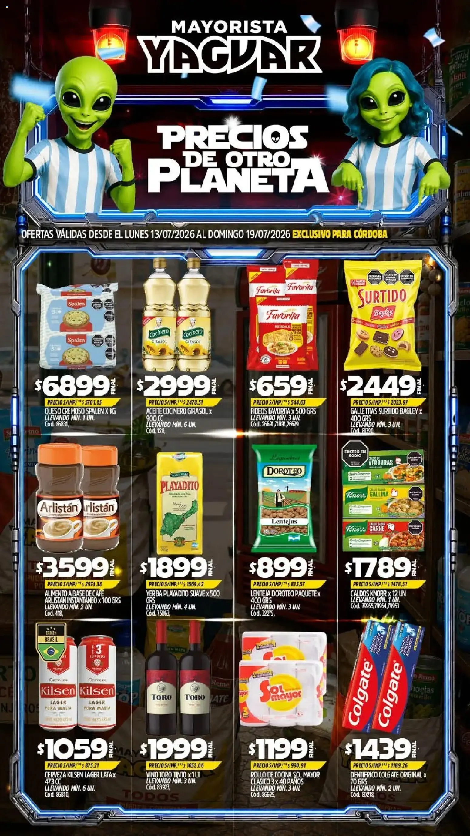 Ofertas de Yaguar - Oferta Semanal Córdoba del 13/07/2026 - 19/07/2026 13 de julio al 19 de julio 2026 - Página 1 del catálogo