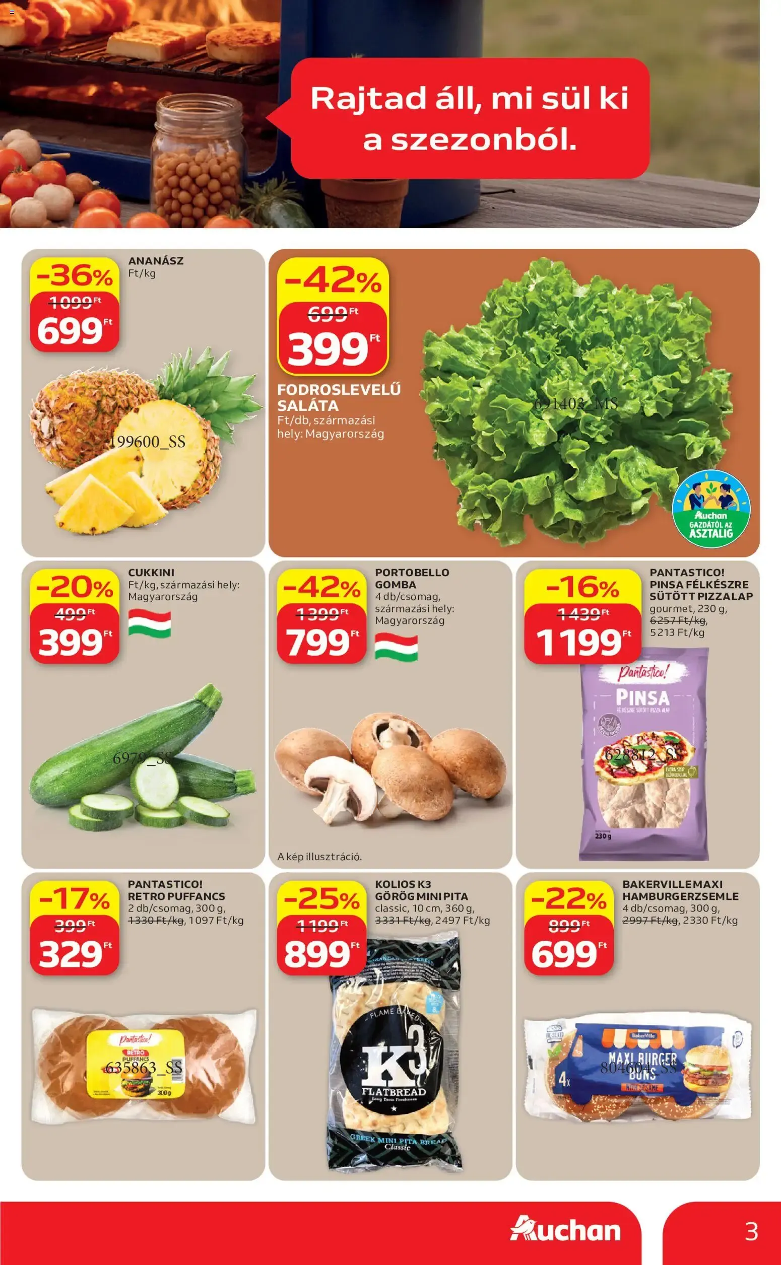 Katalógus Auchan Grill ajánlataink - 2026.06.25. -tól/töl > akció, lapozható szórólap 🛍️ június 25.-tól július 8.-ig 2026. - Oldal 3