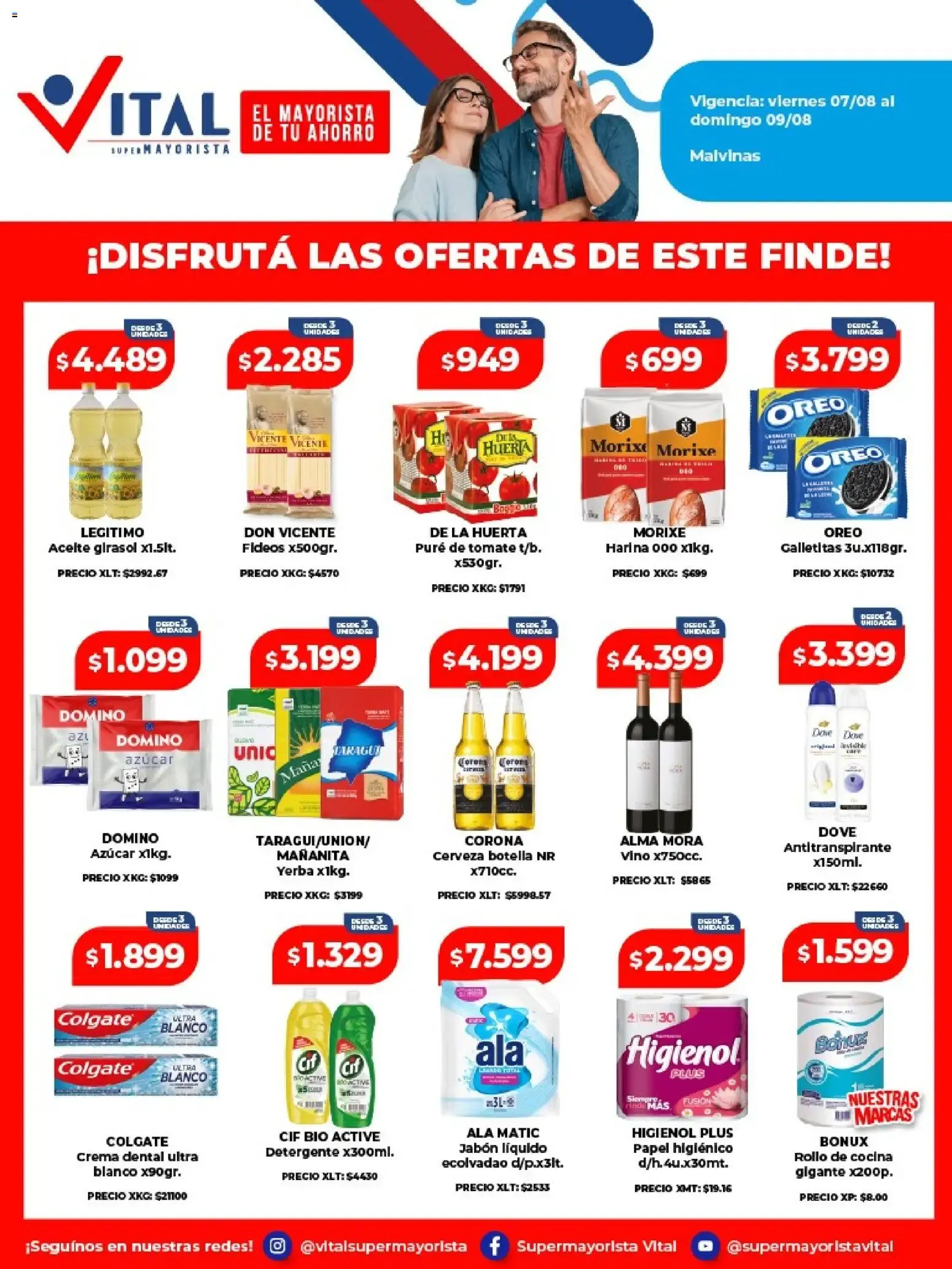 Ofertas de Vital - Ofertas fin Malvinas || del 07/08/2026 - 09/08/2026 || Catálogo 7 de agosto al 9 de agosto 2026 - Página 1 del catálogo