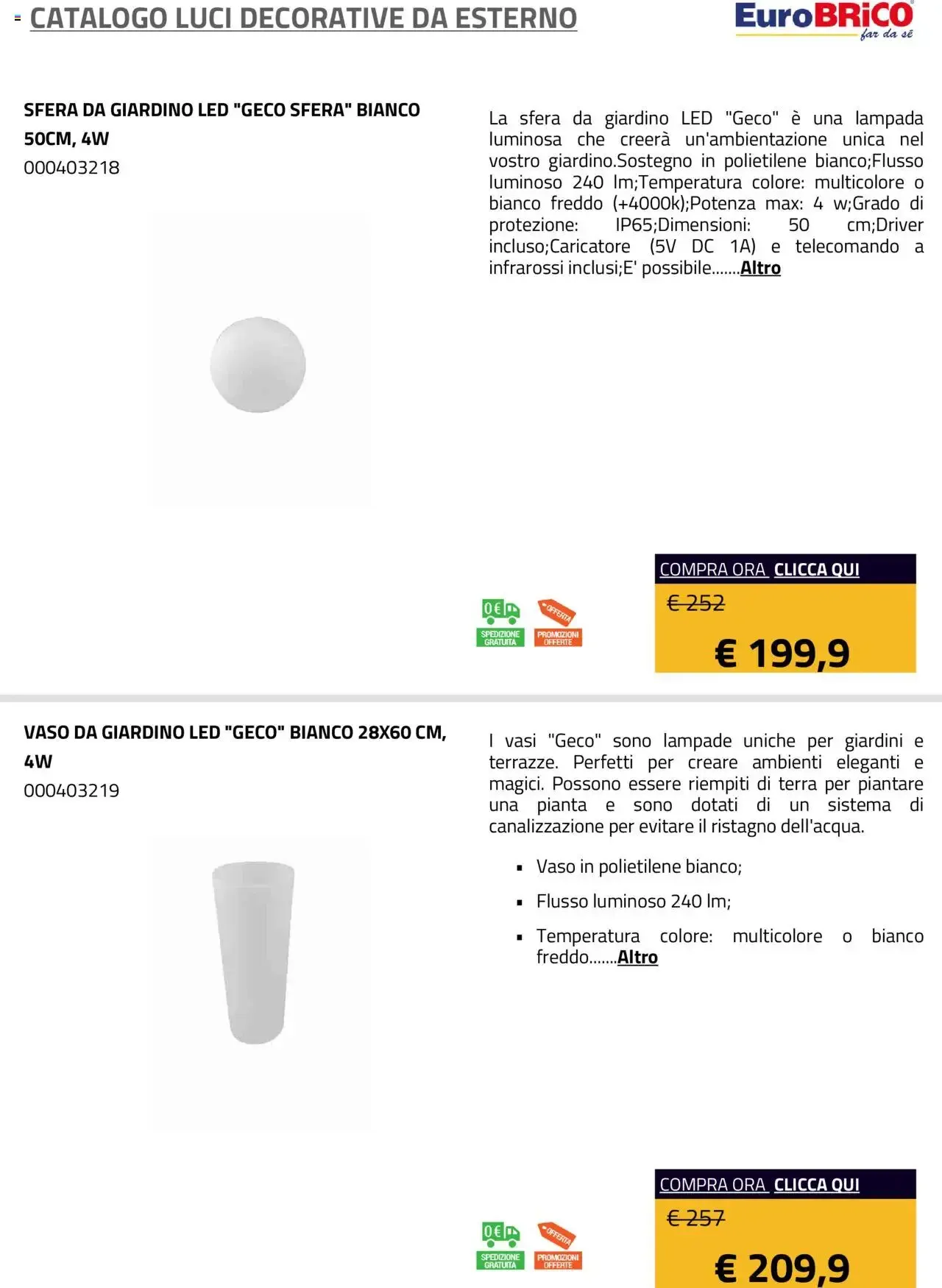 Eurobrico - Catalogo Luci Decorative da Esterno da 1 gennaio a 31 dicembre di 2025 - Pagina del volantino 8