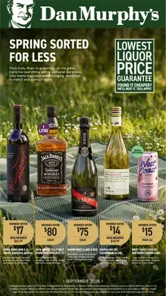 Dan Murphy's Catalogue Specials from 10/09/2026 > Offers & Deals - Catalogue valid from 10 September to 7 October 2026 - page 1