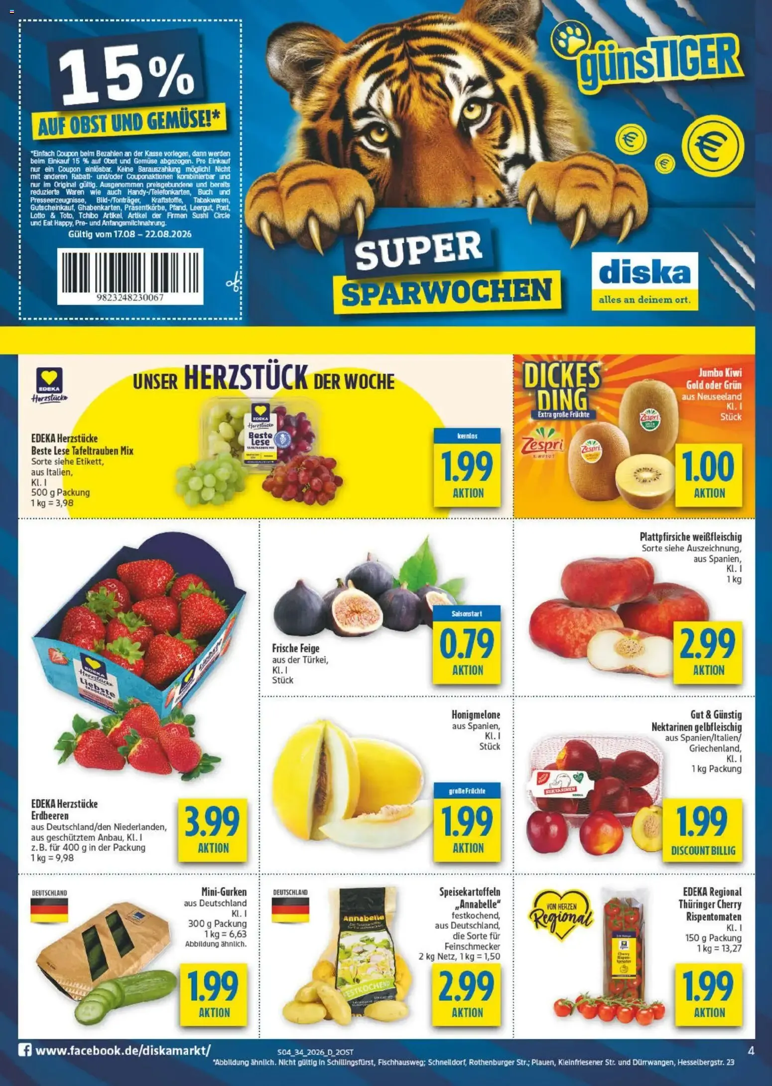 Diska Prospekt (ab 17.08.2026) zum Blättern von 17. August bis 22. August 2026 - Prospekt seite 4
