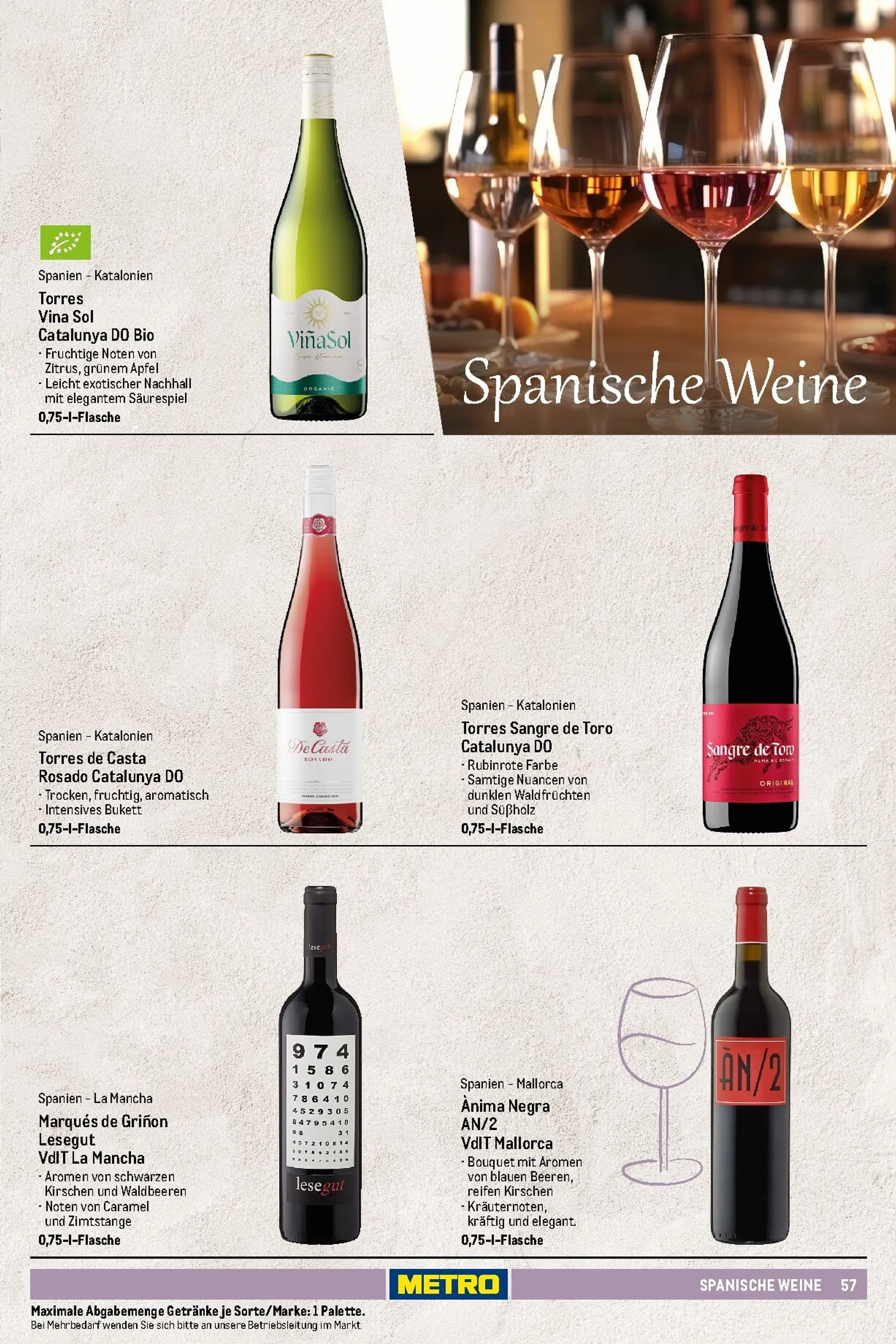 Sortimentskatalog Wein und Sekt für die perfekte Weinkarte von 1. November bis 30. September 2026 - Prospekt seite 58