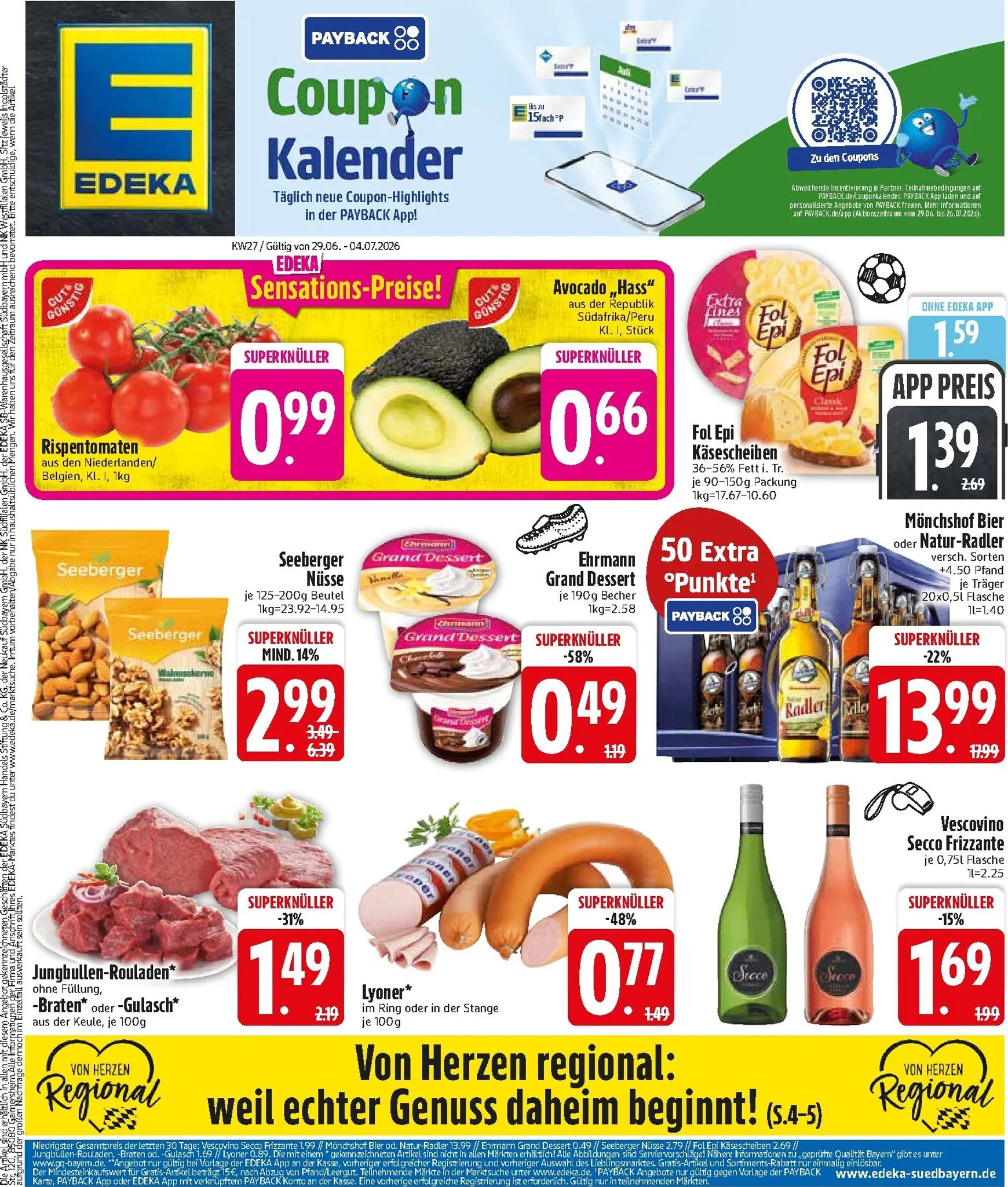 Edeka - Wochenangebote Prospekt – von Montag 29.06.2026 bis Samstag 04.07.2026 von 29. Juni bis 4. Juli 2026 - Prospekt seite 3