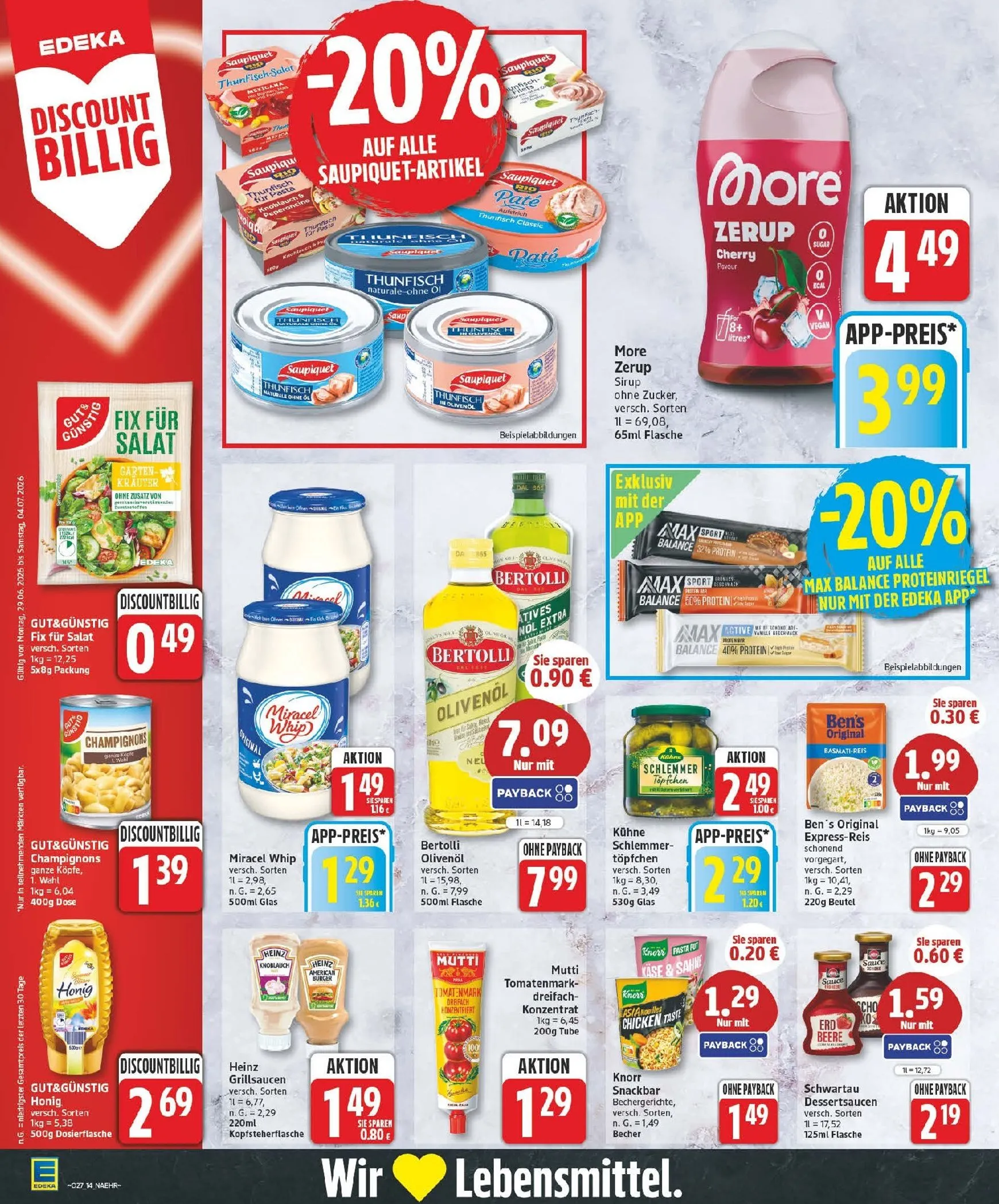 Edeka Prospekt nächste Woche – von Montag 29.06.2026 bis Samstag 04.07.2026 von 29. Juni bis 4. Juli 2026 - Prospekt seite 14