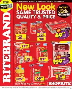 Shoprite - New Look, Same Trusted Quality & Price from 7 September to 20 September 2026 - Catalogue Page 1
