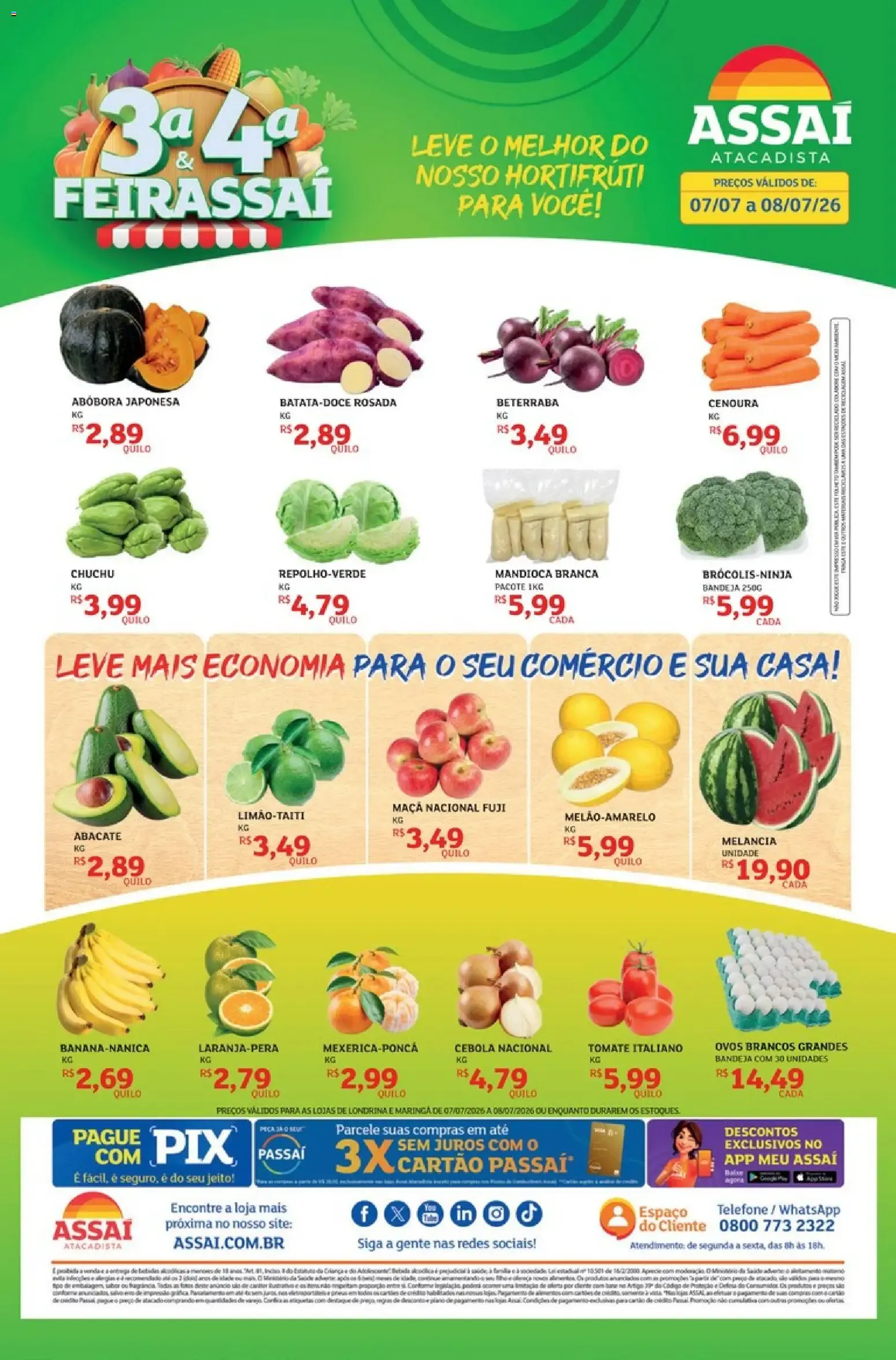 Encarte de Assaí Atacadista - 3a & 4a Feirassai de Hortifruti 7 de julho até 8 de julho 2026 - Pagina 1