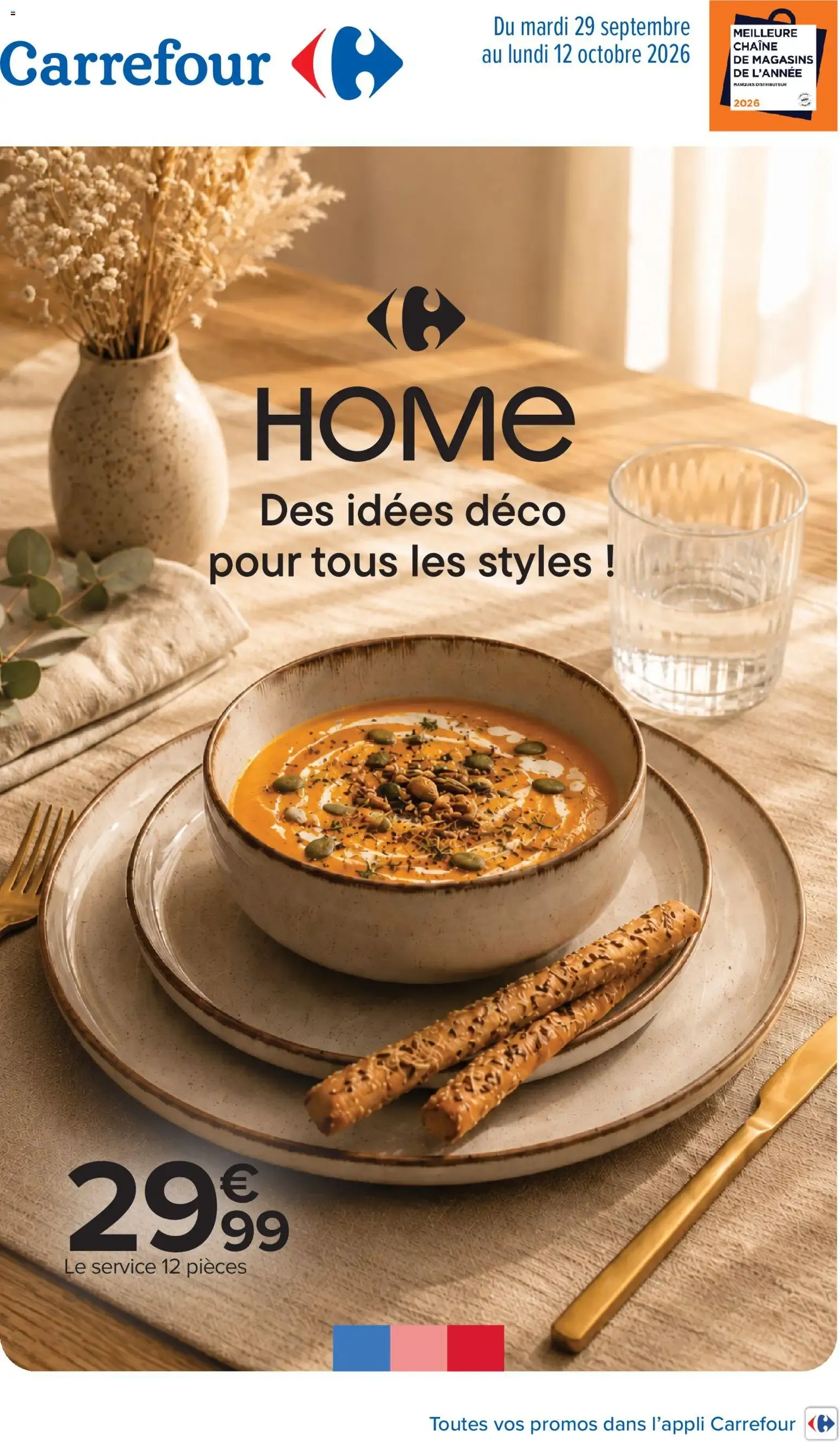 Carrefour Des idées déco pour tous les styles à partir du 29/09/2026 - promo en ligne du 29 septembre au 12 octobre 2026 - Catalogue page 1