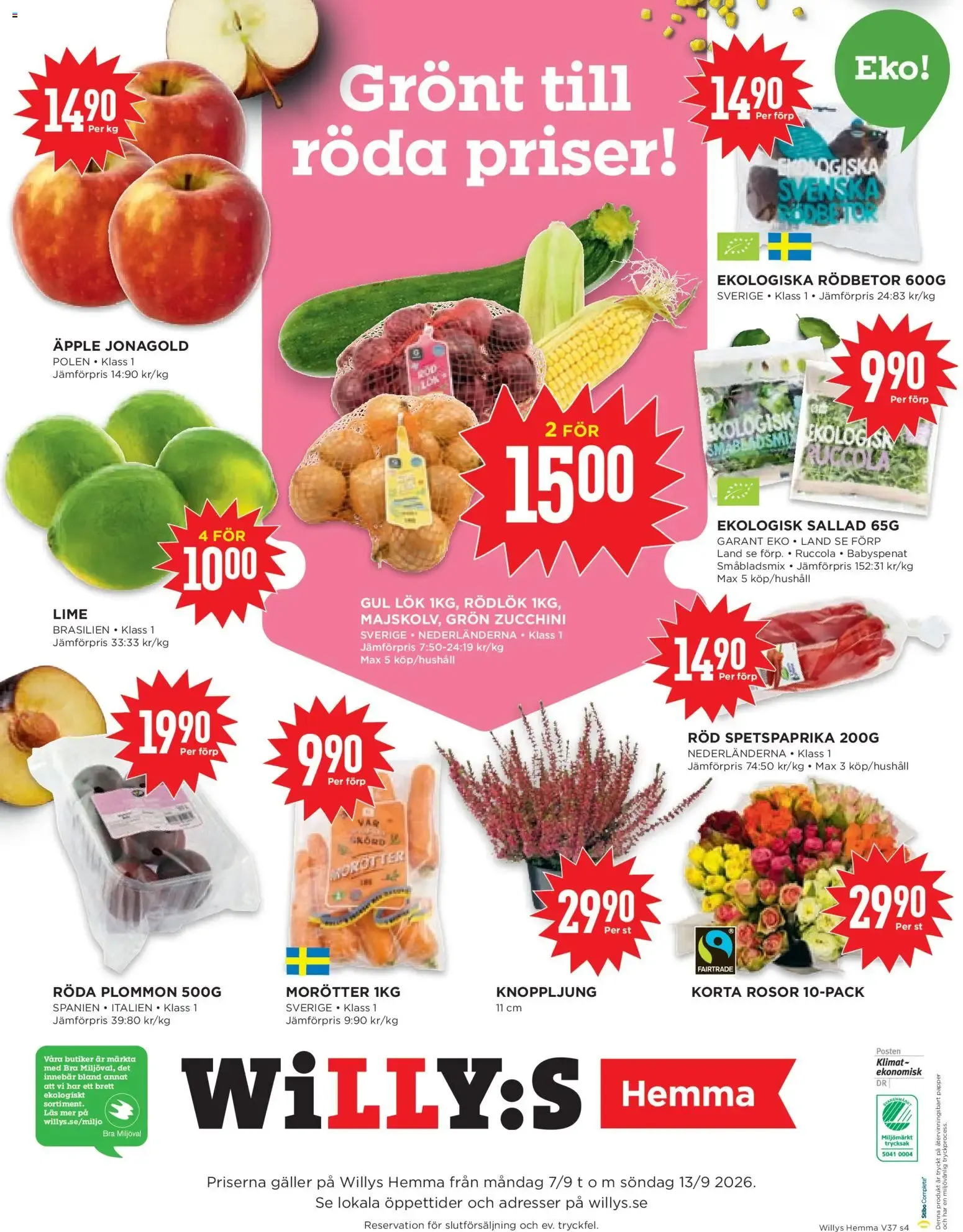 Willys erbjudanden Hemma från 07/09/2026 - 13/09/2026 > Reklamblad nuvarande rabatter från 7 september till 13 september 2026 - Reklamblad sidor 4