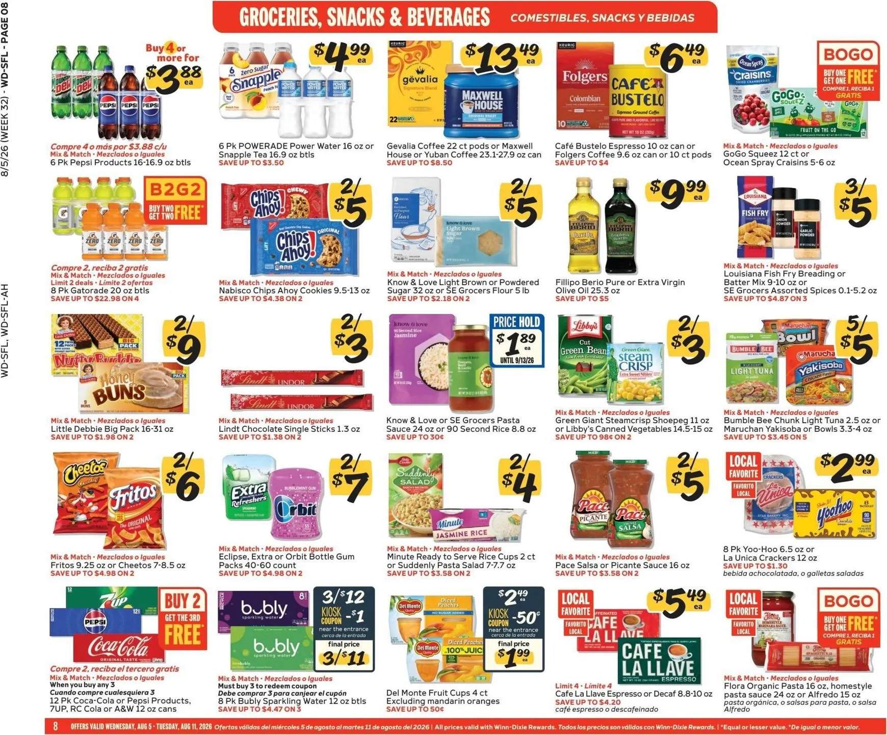 Weekly ad Current Winn-Dixie leaflet valid from Wednesday 08/05/2026 to Tuesday 08/11/2026 from August 5 to August 11 2026 - Page 8
