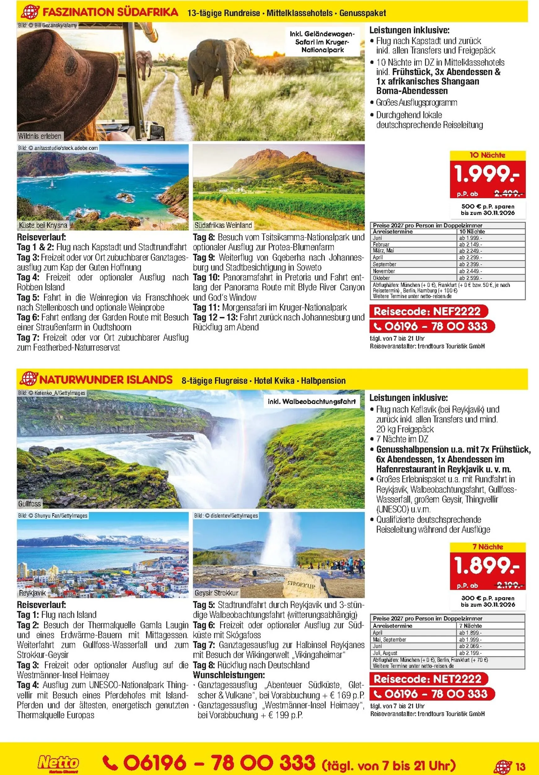 Netto Reisen Sonderausgabe von 15. Oktober bis 31. Oktober 2026 - Prospekt seite 13