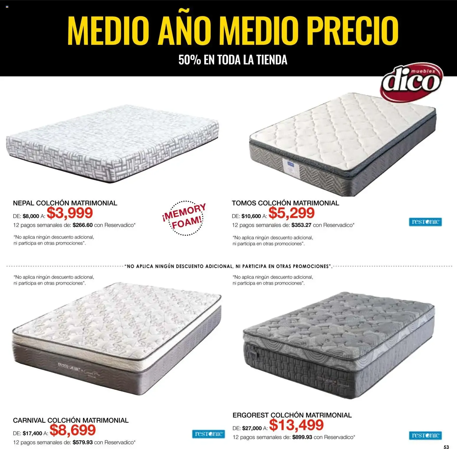 Catálogo de Dico Muebles - Medio Año Medio Precio 1 de agosto al 31 de agosto 2026 - Pagina 53