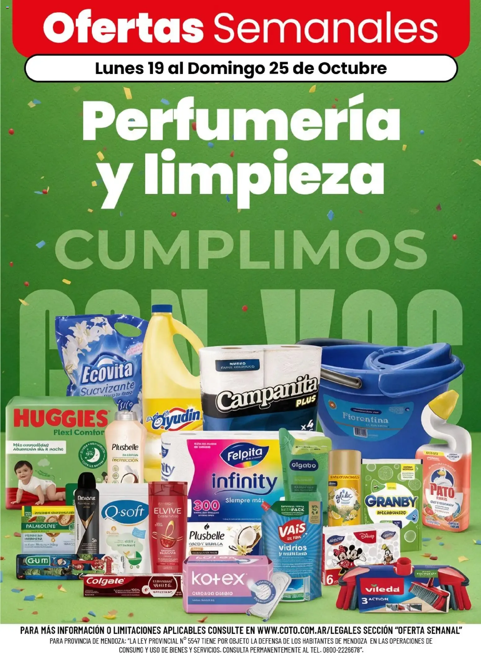 Ofertas de Coto - Perfumería y limpieza || del 19/10/2026 - 25/10/2026 || Descuentos 19 de octubre al 25 de octubre 2026 - Página 1 del catálogo