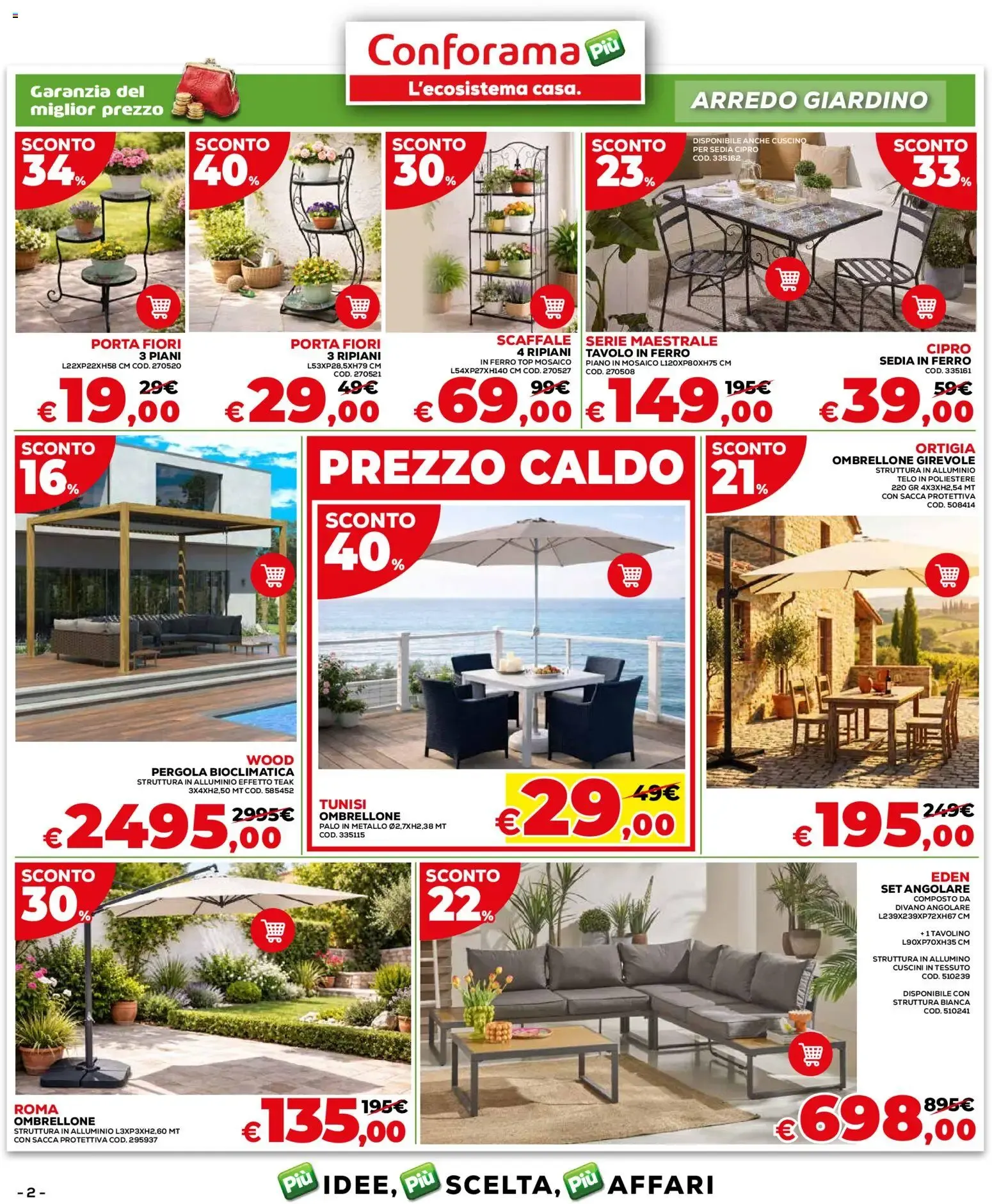 Conforama: Sconti Caldi Estate & Speciale Garden da 2 luglio a 10 agosto di 2026 - Pagina del volantino 2