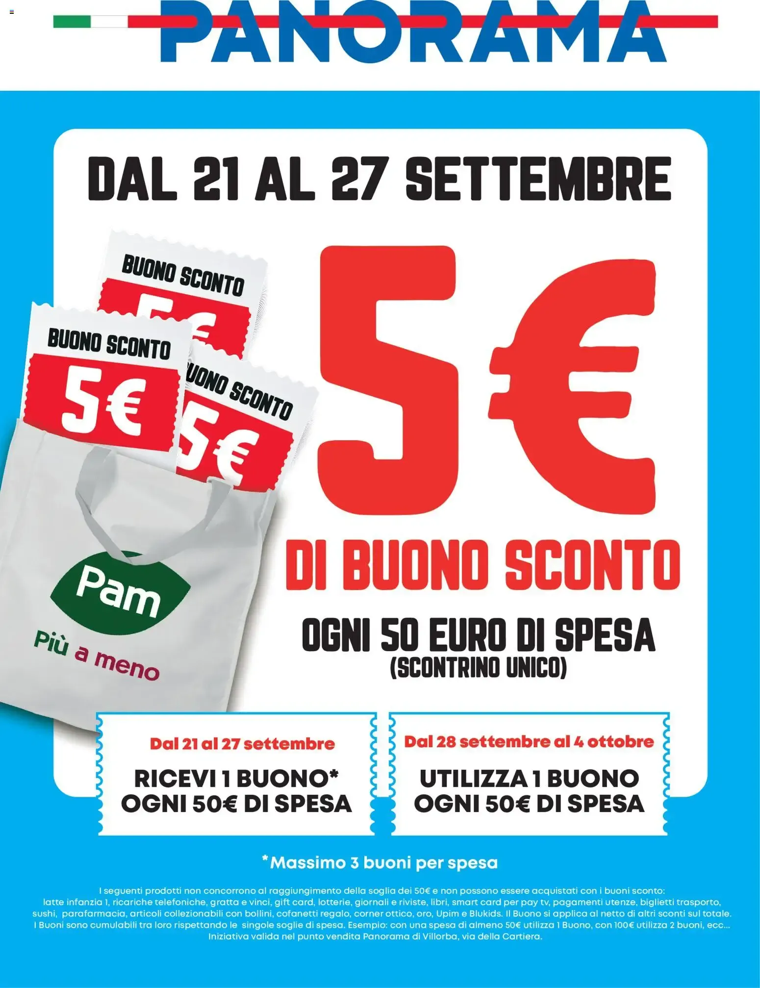Nuovo Panorama volantino Sconto 5€ dal 21/09/2026 > offerte anteprima 🛍️ da 21 settembre a 27 settembre di 2026 - Pagina del volantino 1