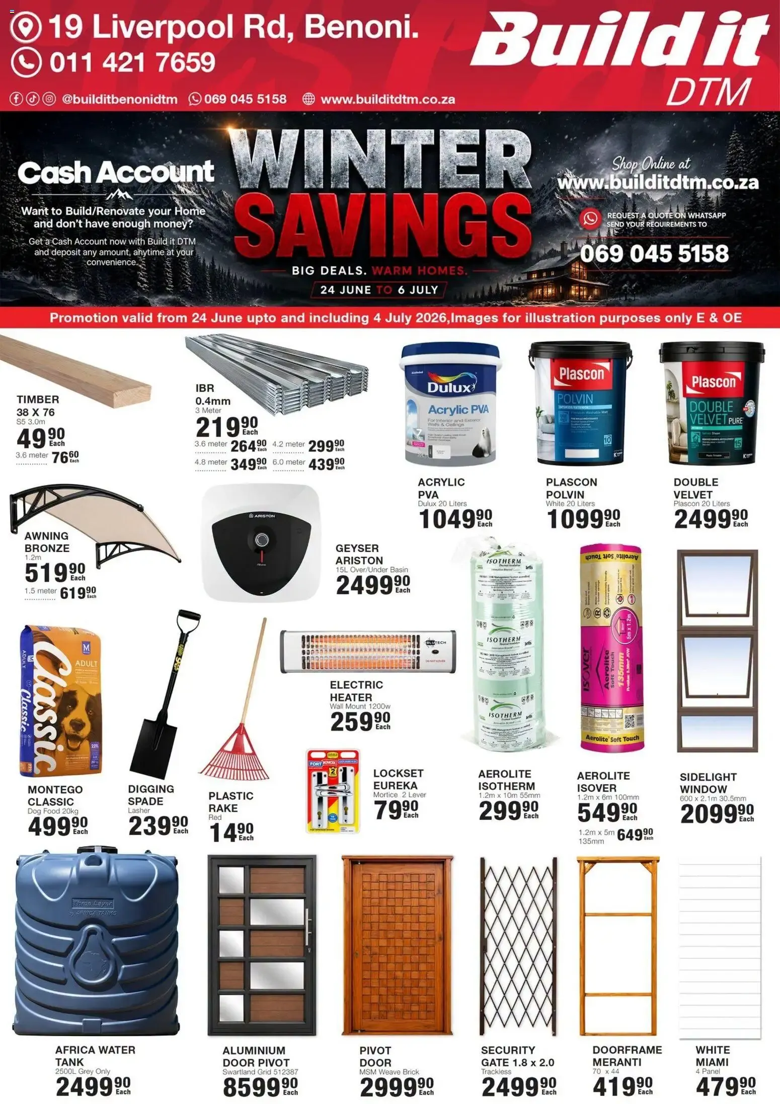 Build It DTM - Winter Savings from 24 June to 4 July 2026 - Catalogue Page 1