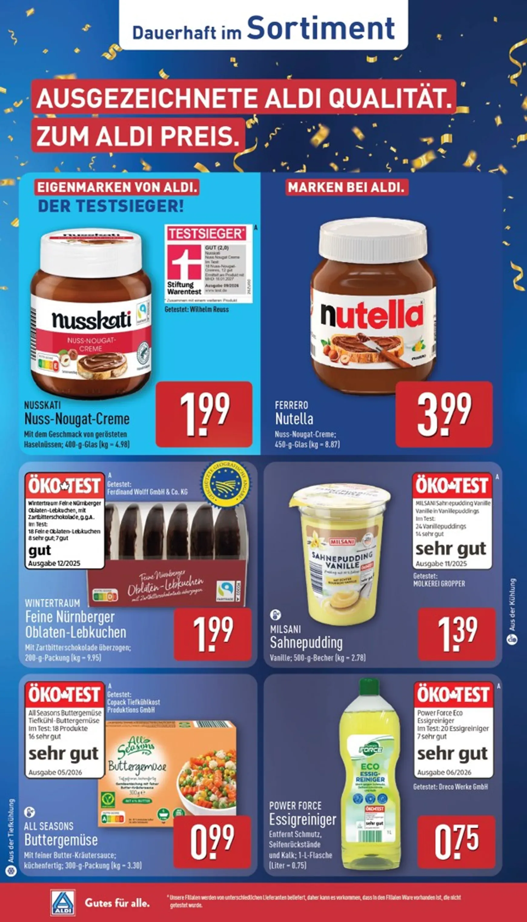ALDI: Gutes für alle. Zum ALDI Preis. von 19. Oktober bis 24. Oktober 2026 - Prospekt seite 37