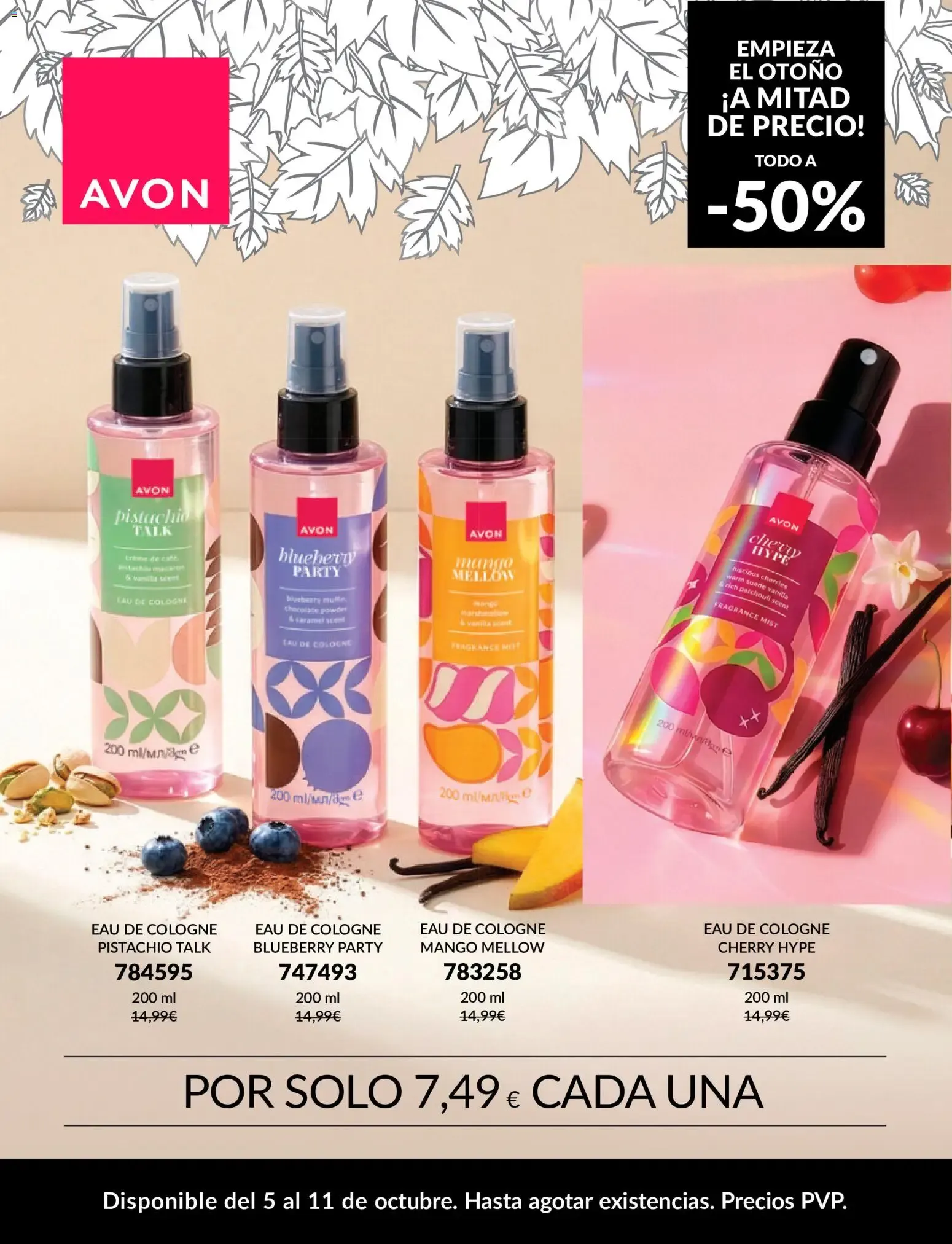 Catálogo de Avon: Empieza el otoño a mitad de precio con 50% de descuento 5 de octubre al 11 de octubre 2026 - Página 7