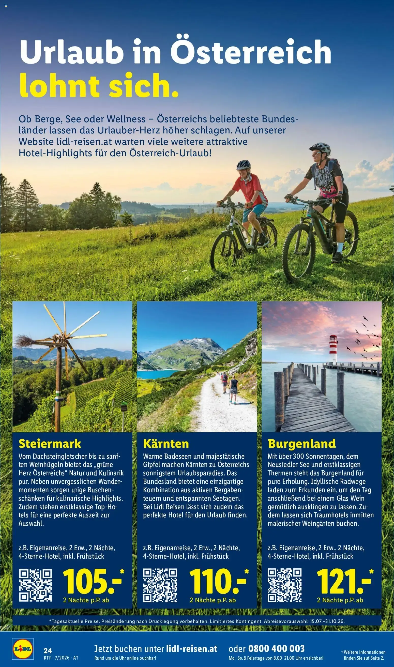 Lidl Juli/August Reise - Highlights ab 15.07.2026 - Angebote ab donnerstag von 15. Juli bis 15. August 2026 - Flugblätt seite  24